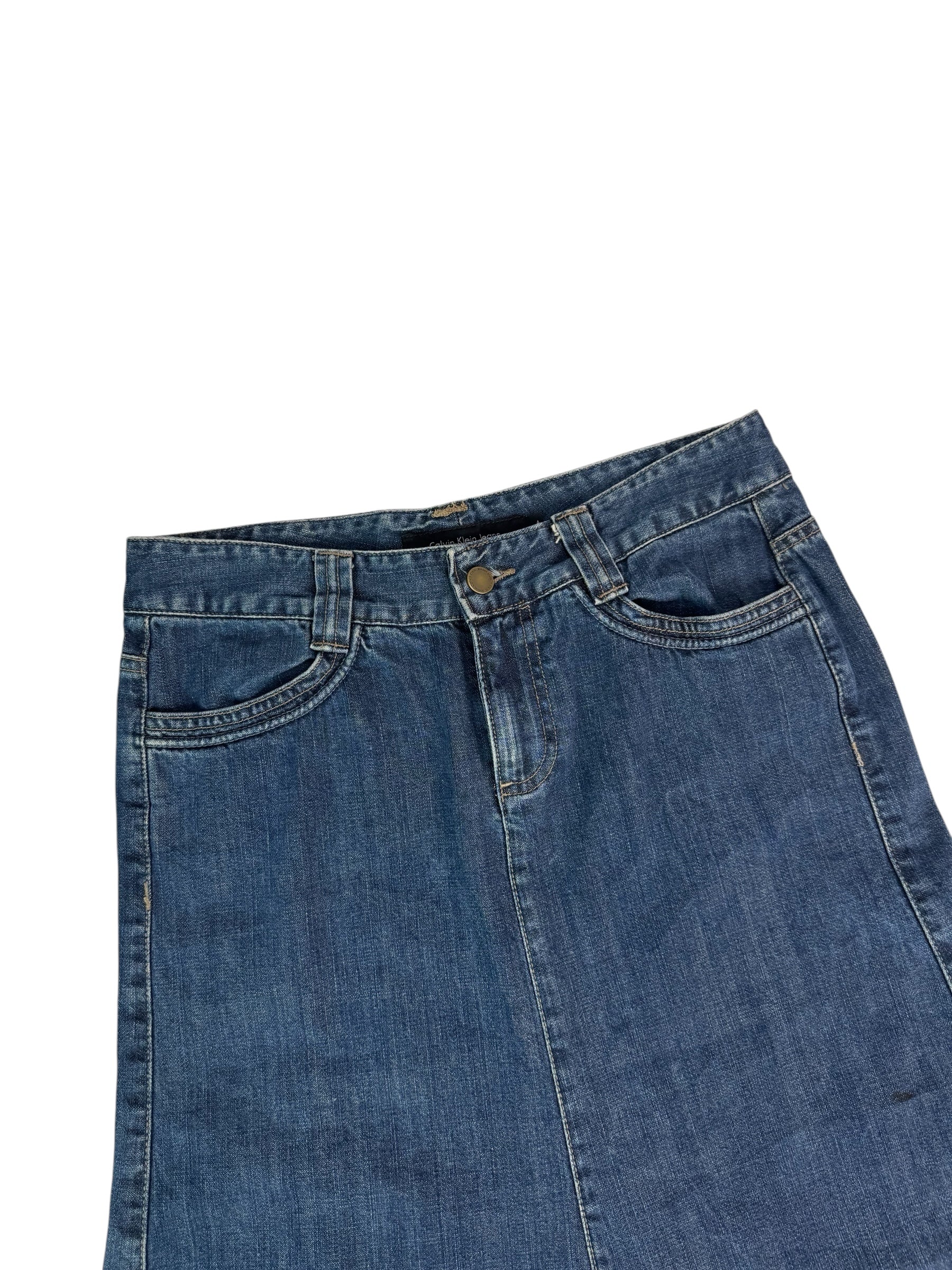 (29) Calvin Klein Denim Midi Skirt