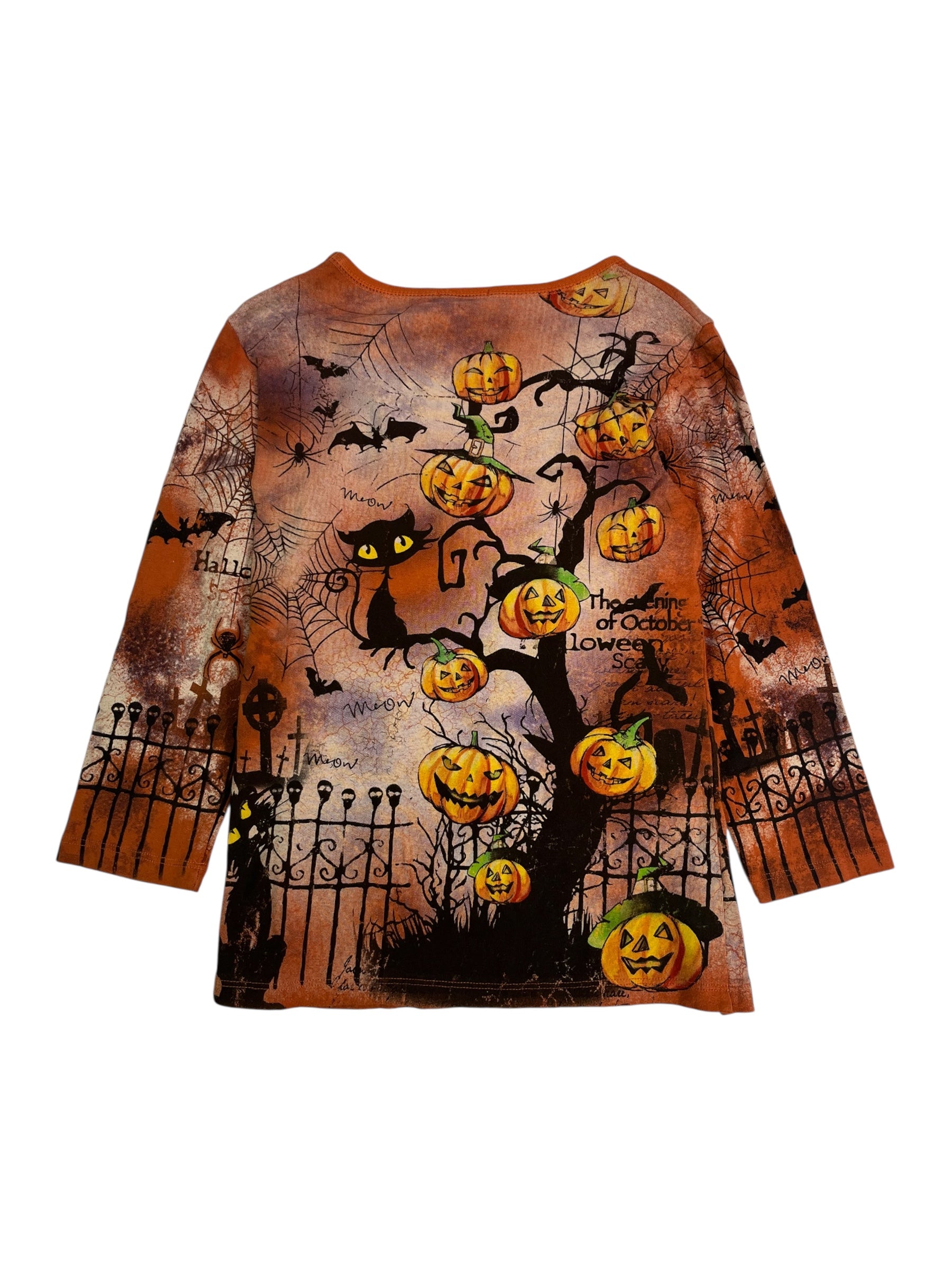 (M) Cactus Halloween 3/4 Sleeve Top