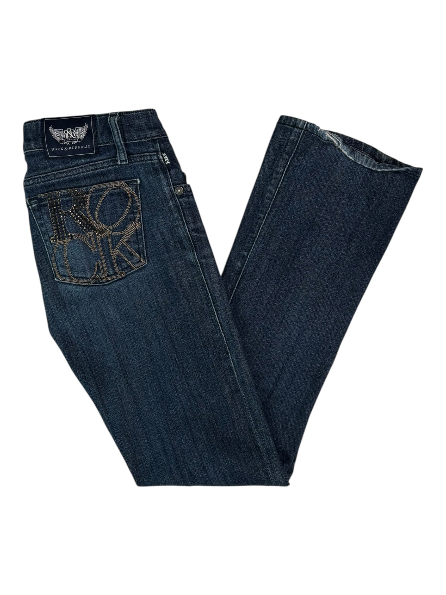(28) Rock Revival Embellished Bootcut Jeans