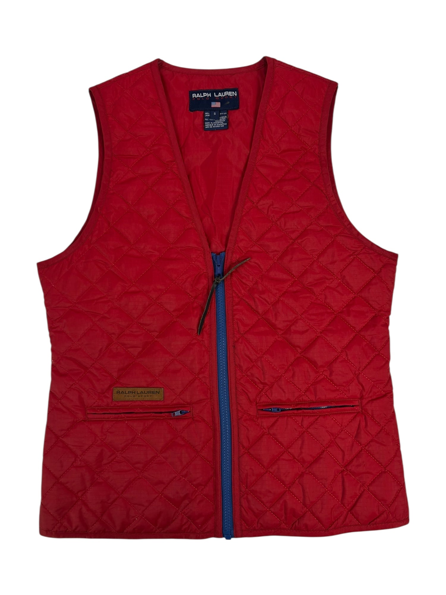 (S) Ralph Lauren Red Quilted Vest