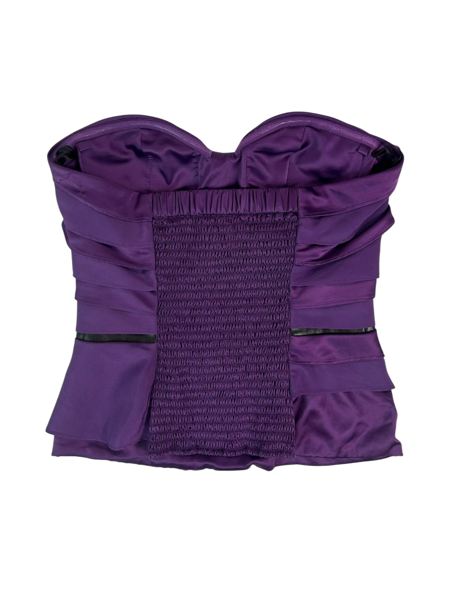 (XS/S) Bebe Purple Ruffle Tube Top