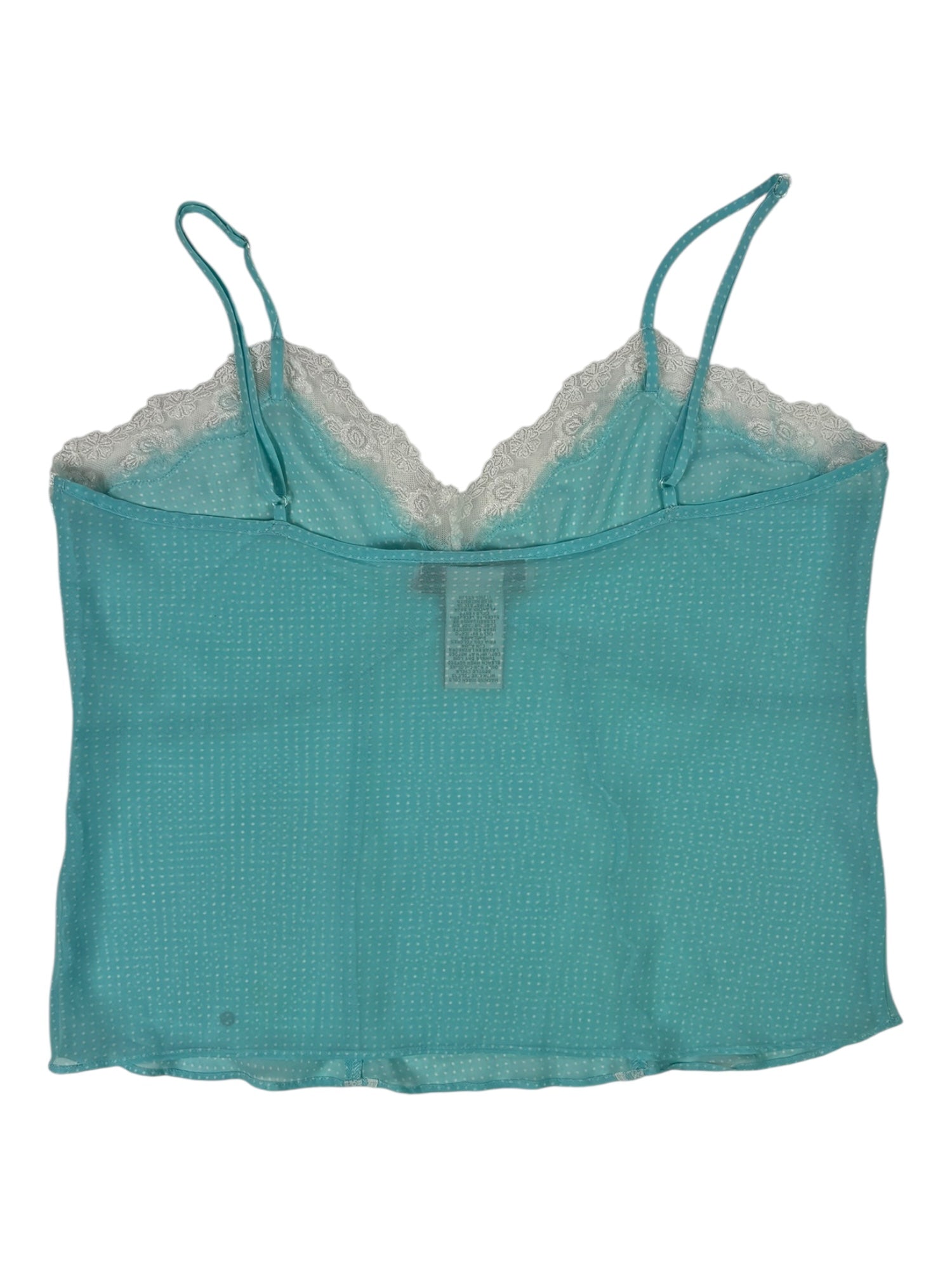 (M) Light Blue Polka Dot Lingerie Tank