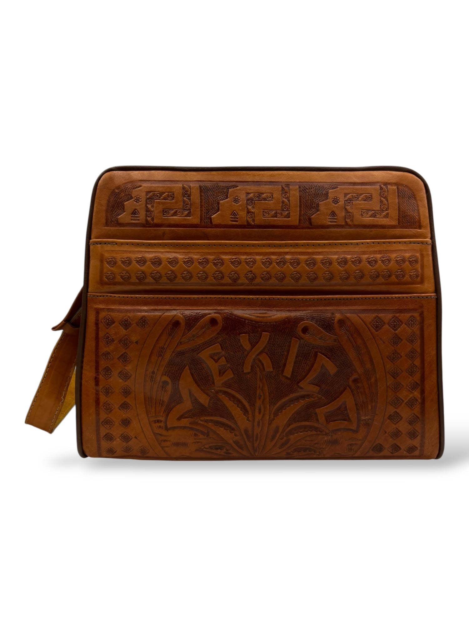 Vintage Embossed Leather Purse