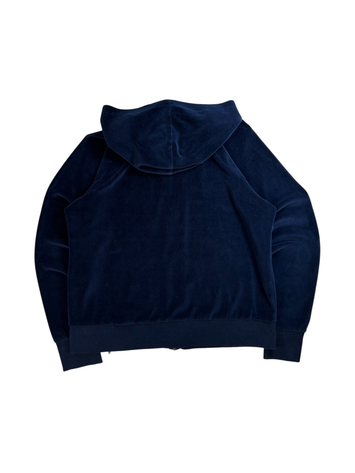 (XL) Navy Blue BeBe Rhinestone Velour Top