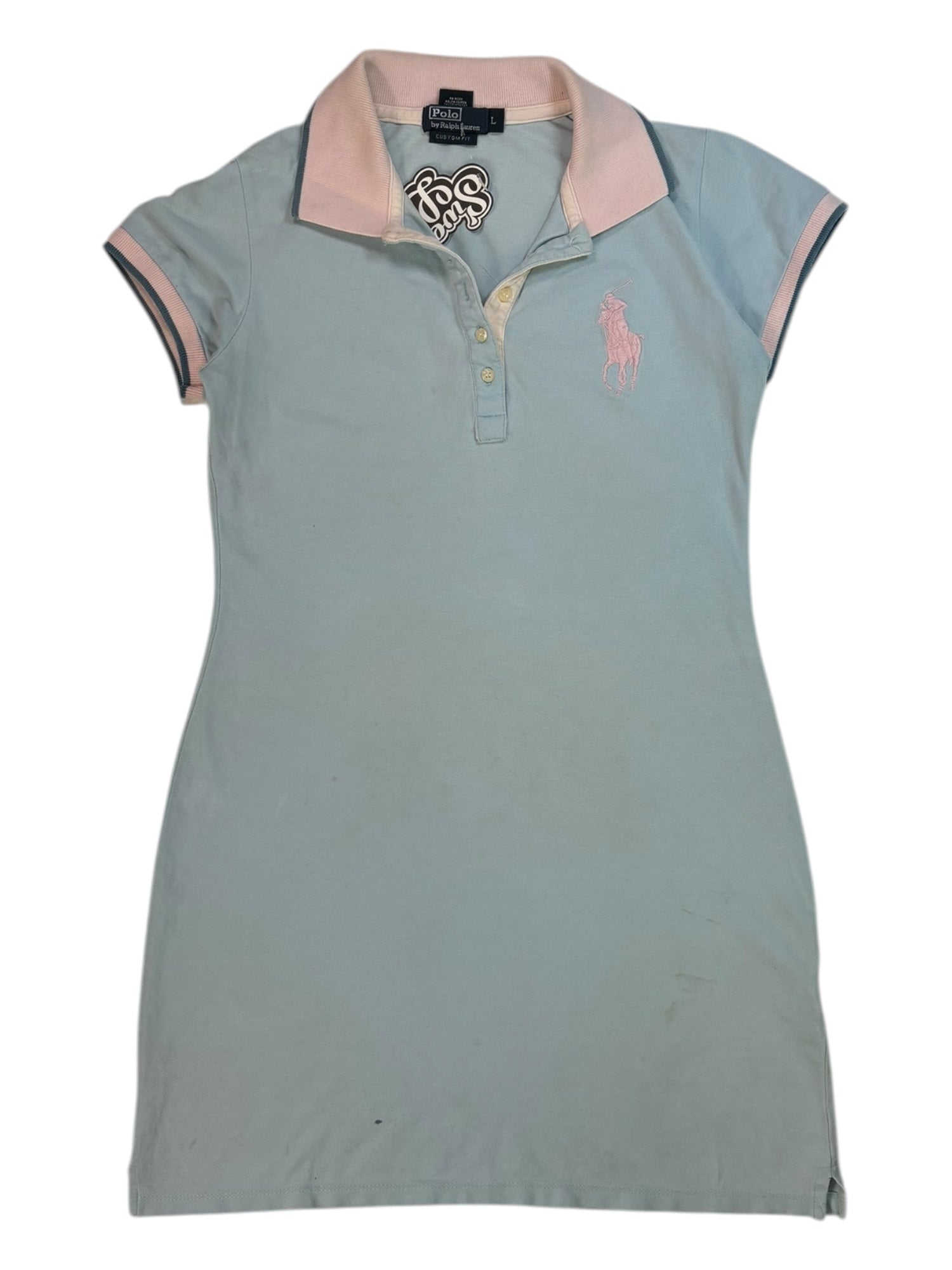 (M) 90's Baby Blue Ralph Lauren Polo Dress