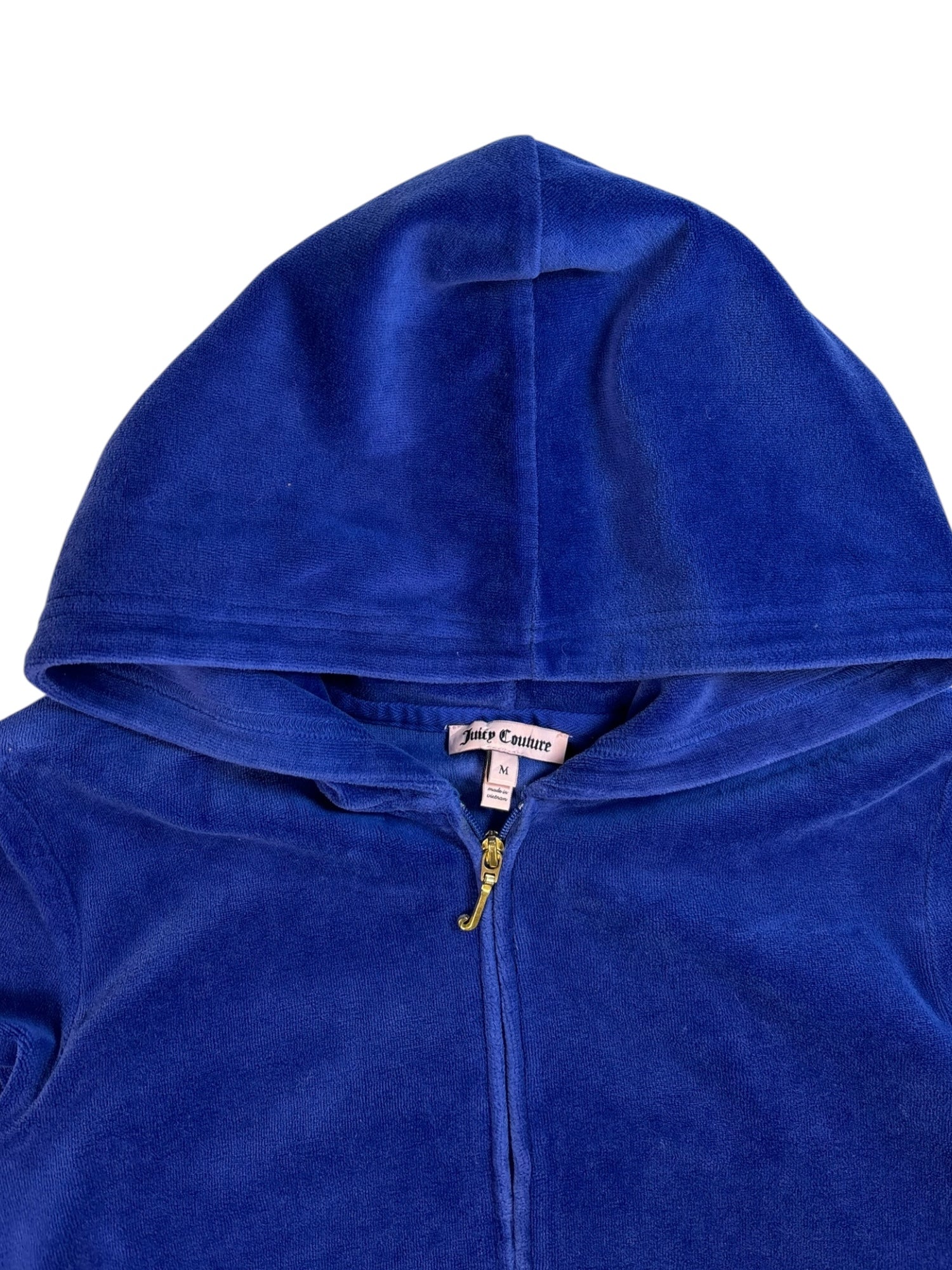 (M) Blue Juicy Couture Velour Zip Up Hoodie