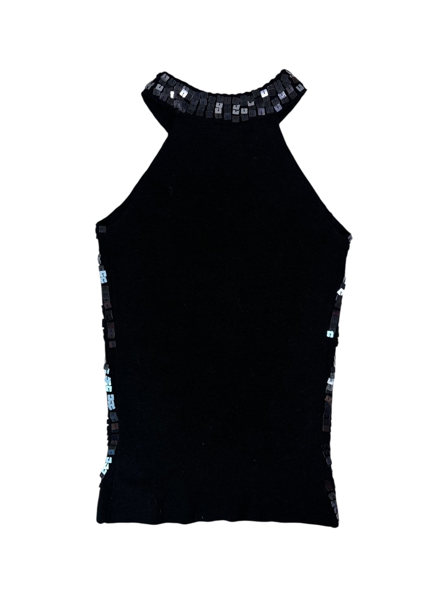 (XS/S) Formula X Sequin Black Tank