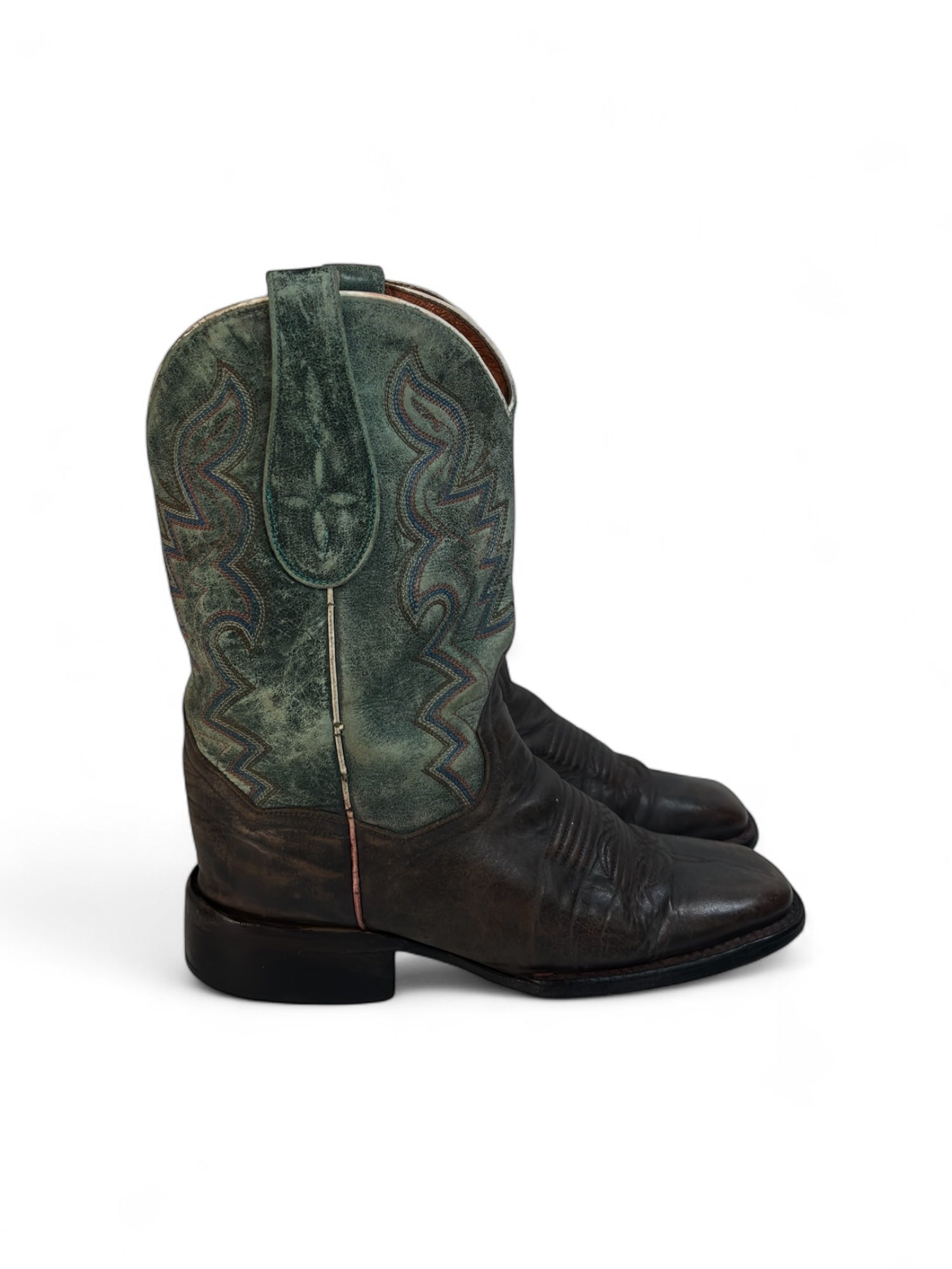 (6) Dan Post Blue/Brown Cowboy Boots