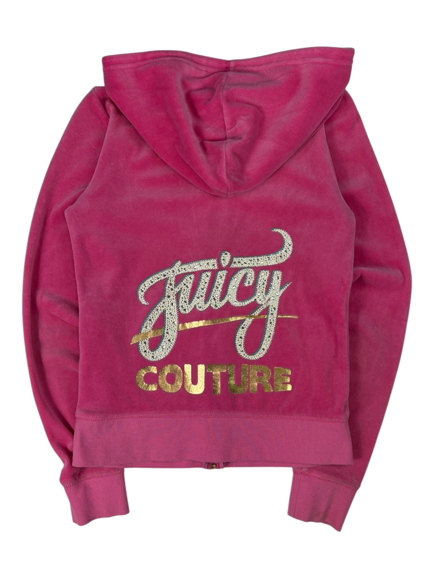 (S) Pink Embellished Juicy Couture Zip-up Hoodie