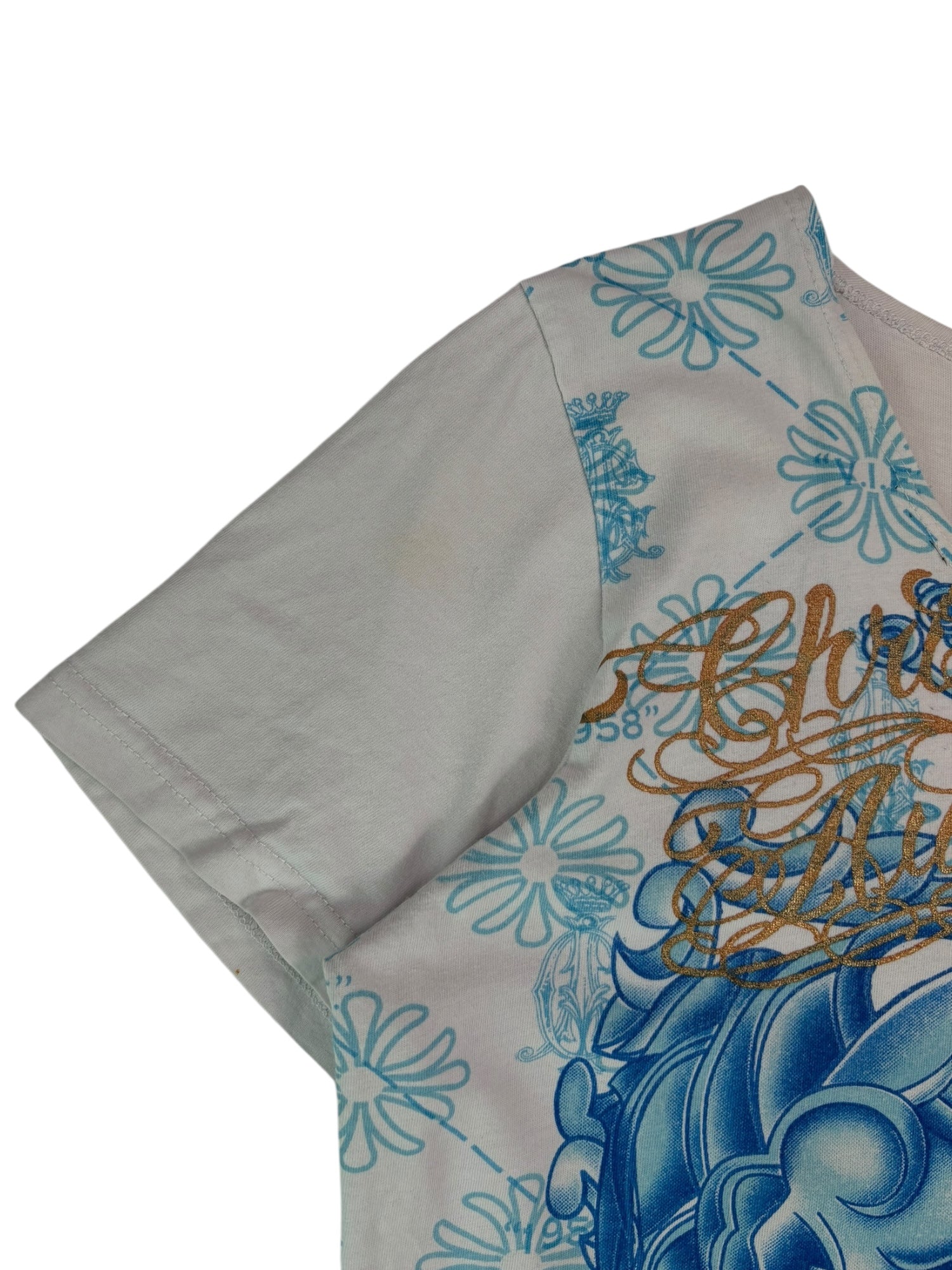 (M) Christian Audigier Blue Skull Tee