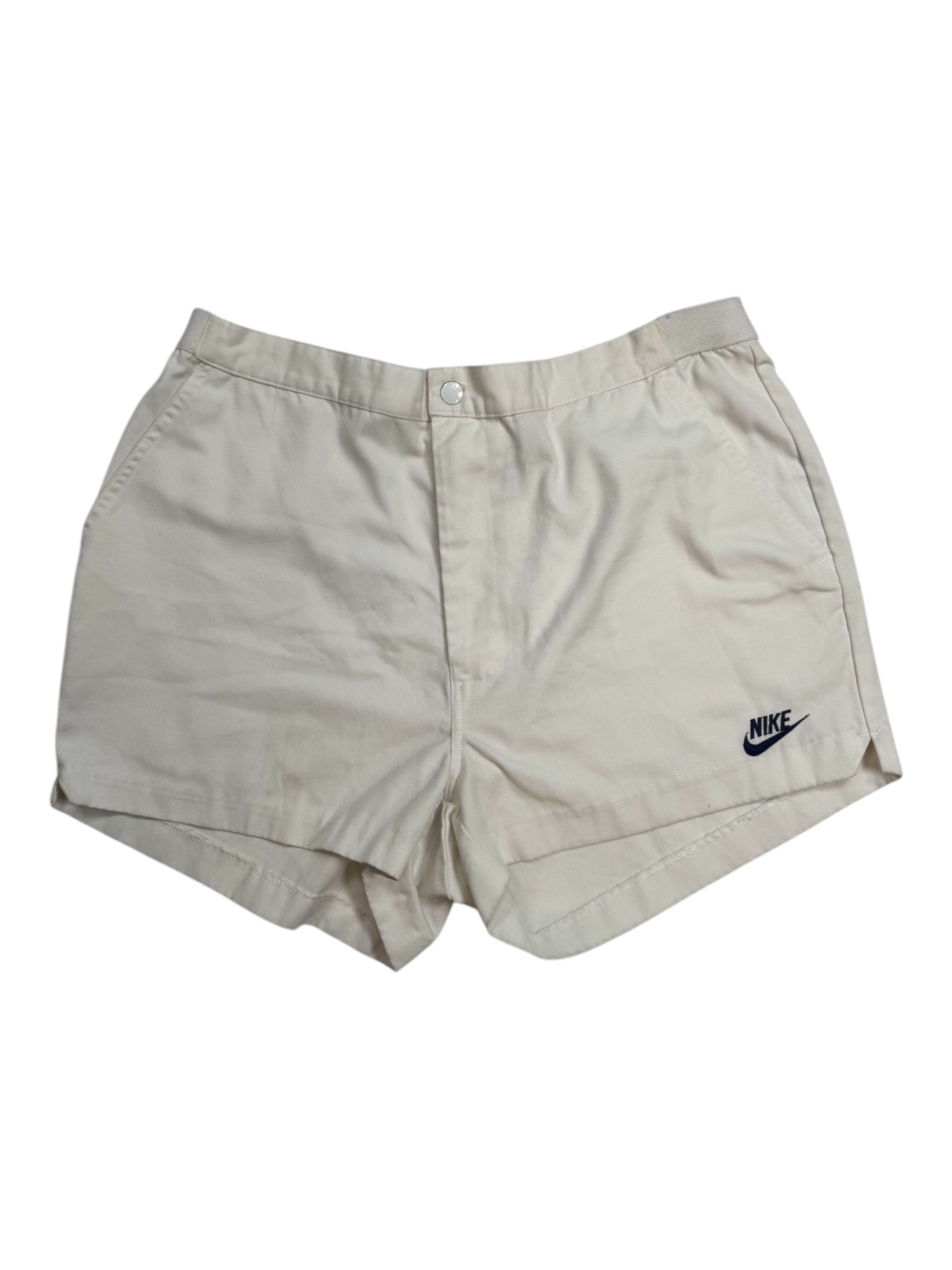 (30) Nike White Micro Shorts