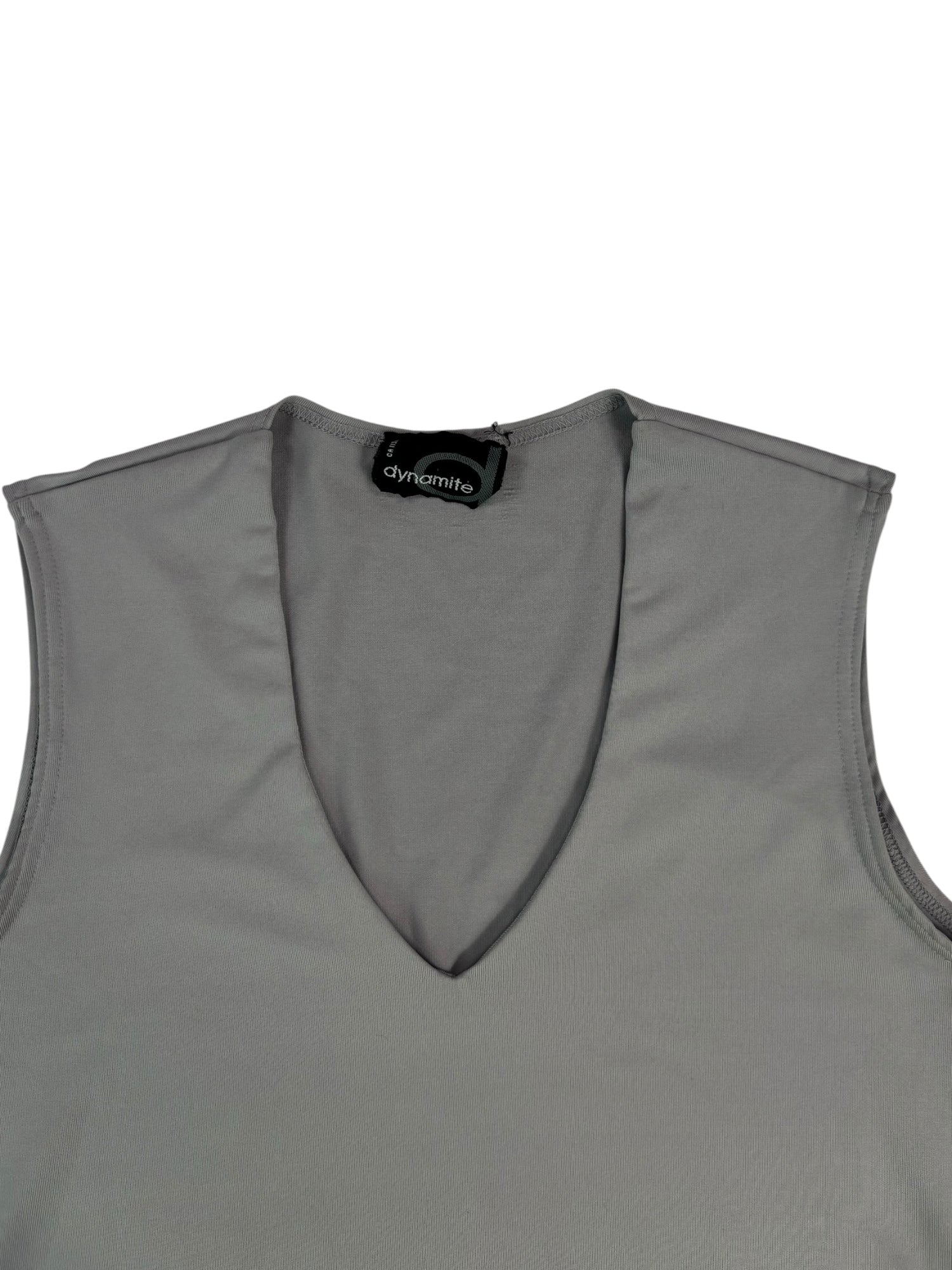 (L) Slate Grey Dynamite V-neck Tank