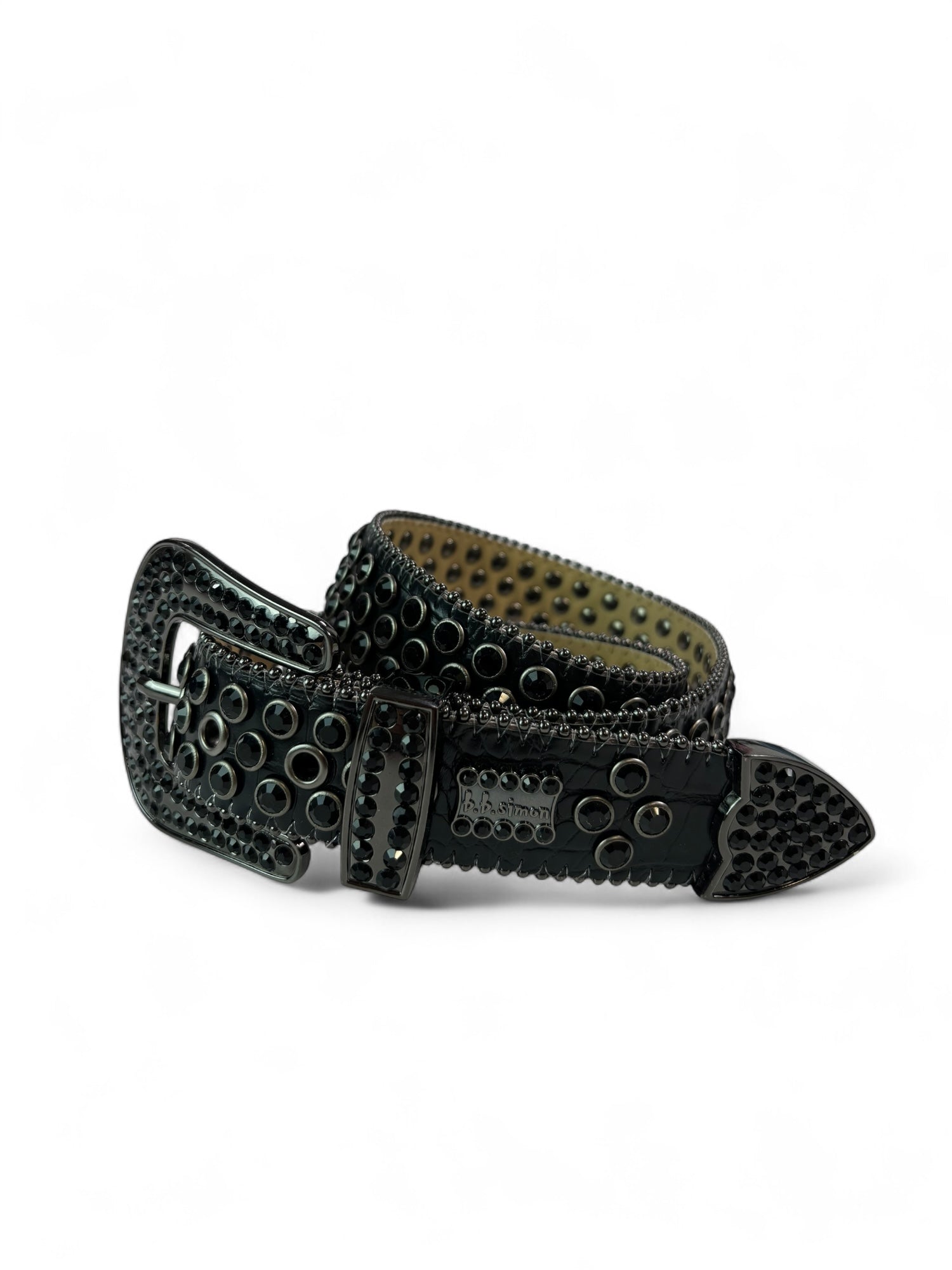 (S) b.b. Simon Black Rhinestone Belt