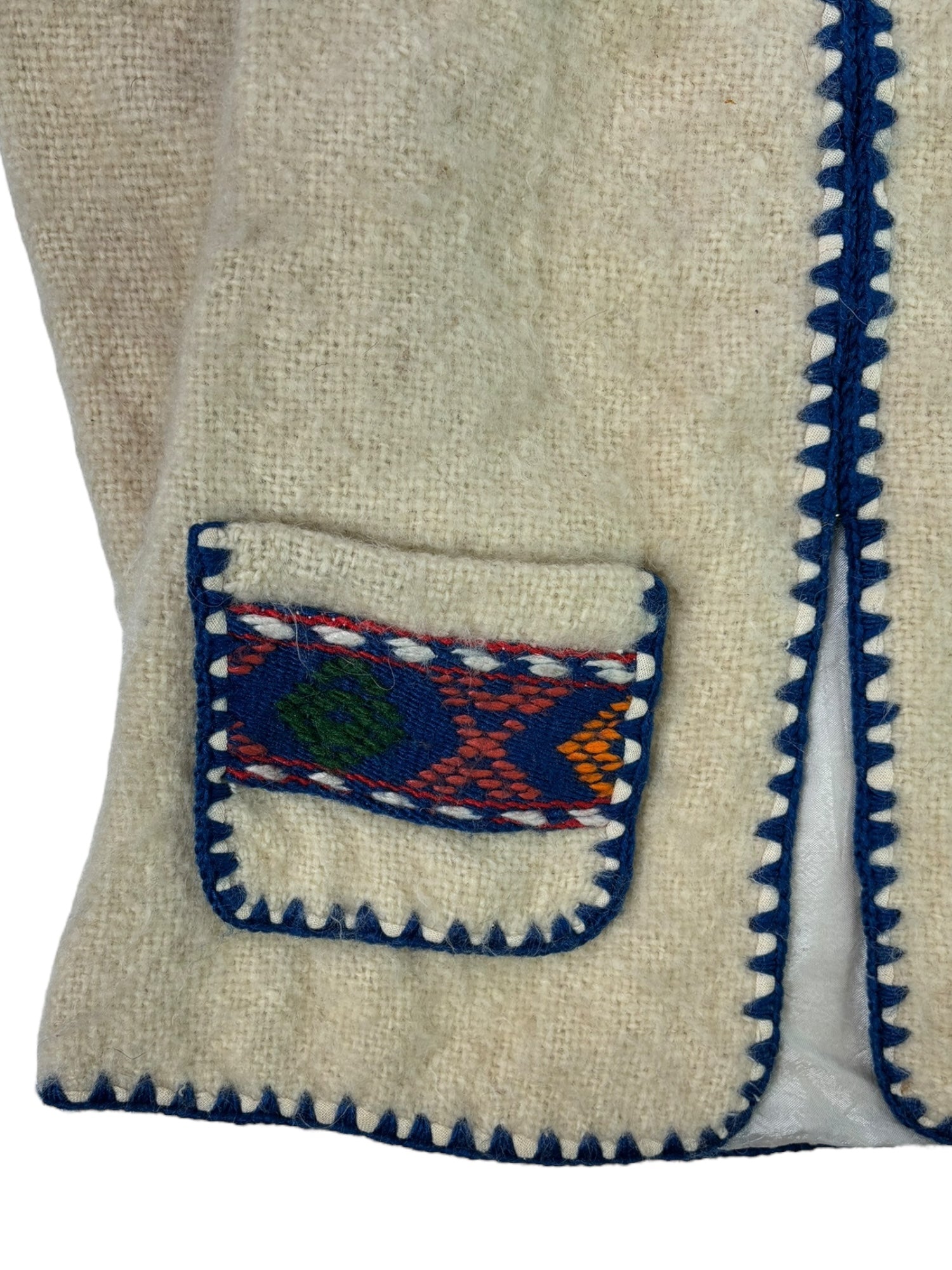 (M) Greece Wool Jacket with Blue Details