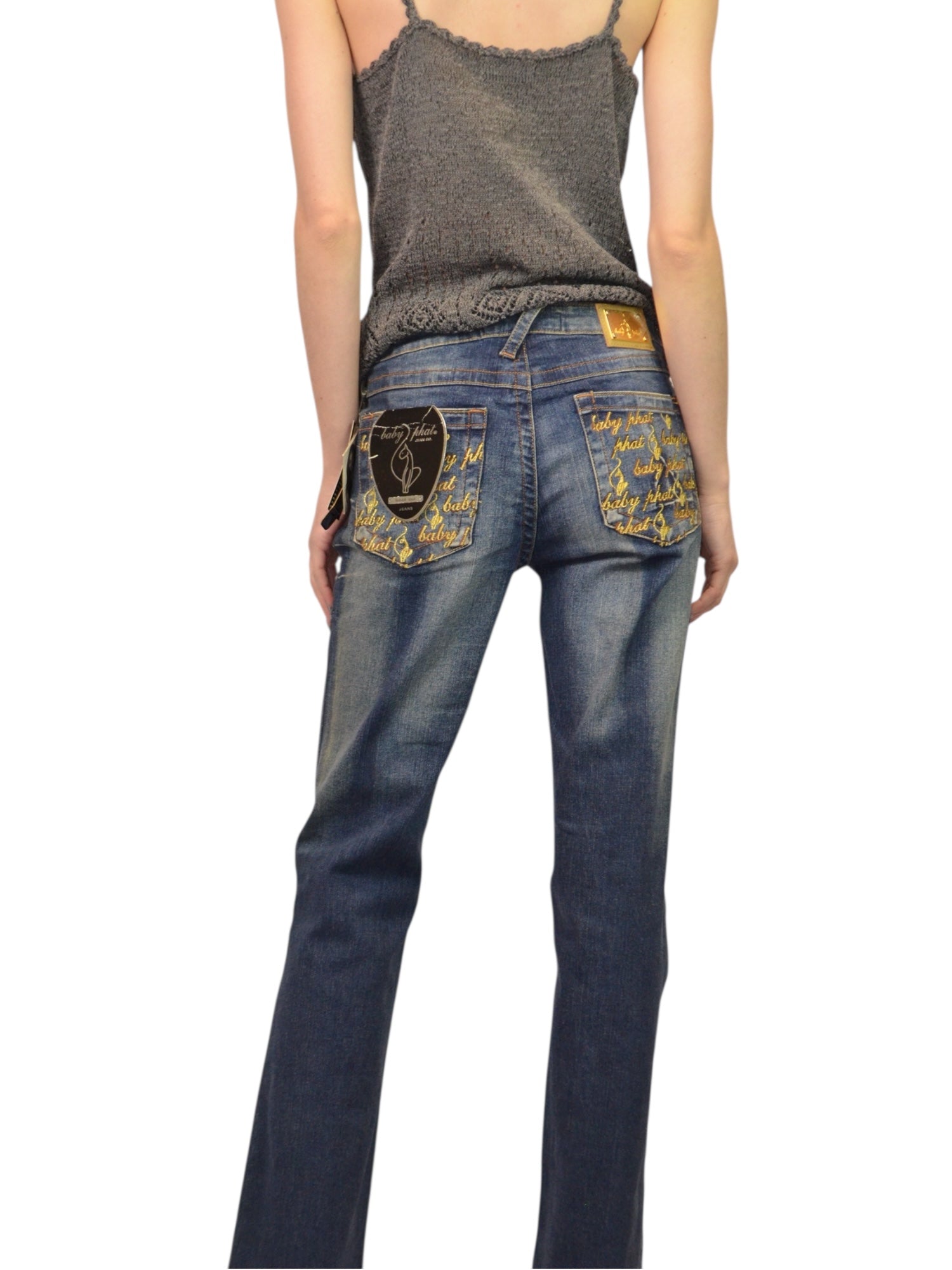 27) Baby Phat Embroidered Logo Boot-cut Jeans – Sweet Like