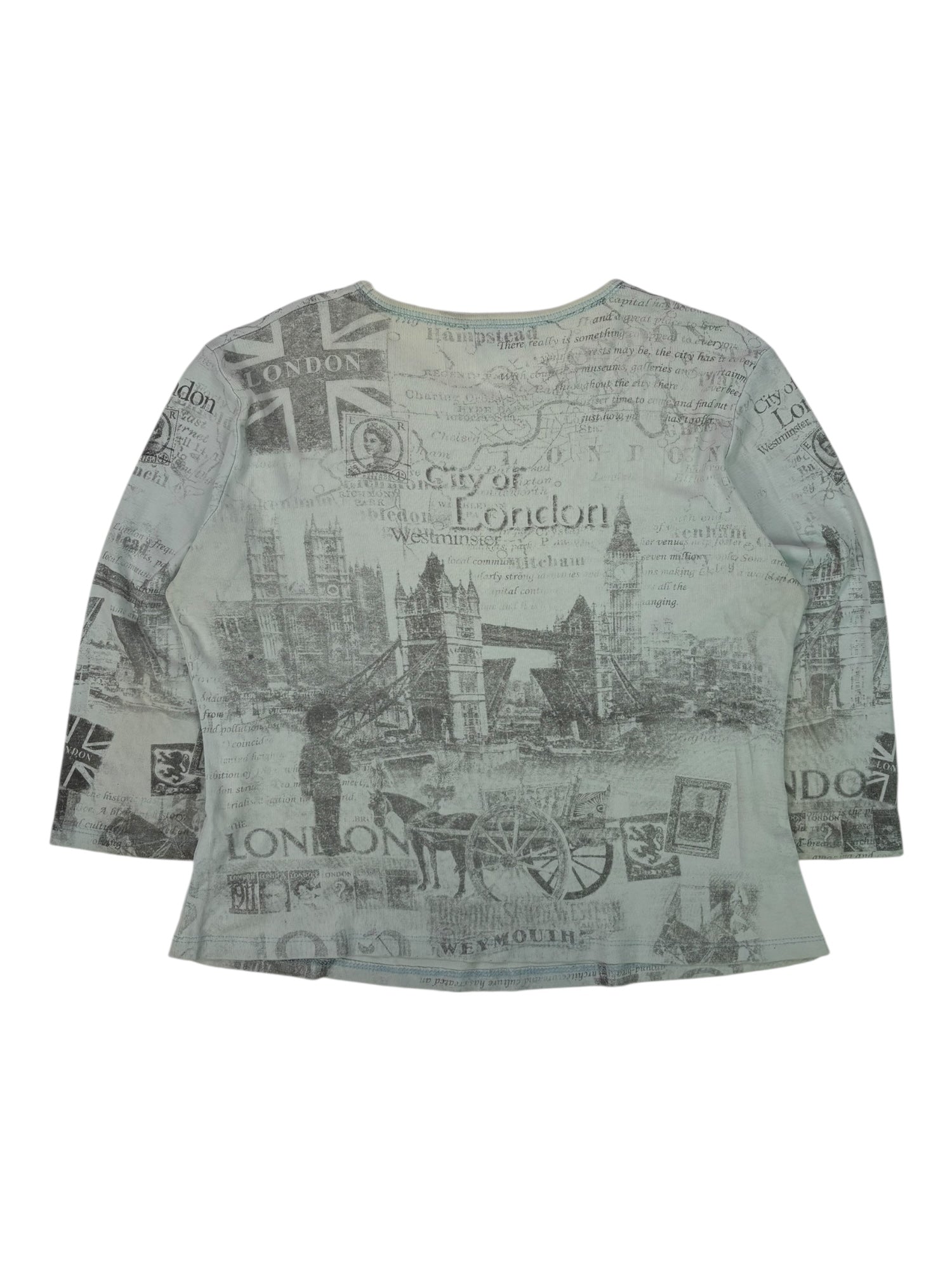 (L) Cactus City of London Embellished 3/4 Sleeve Top