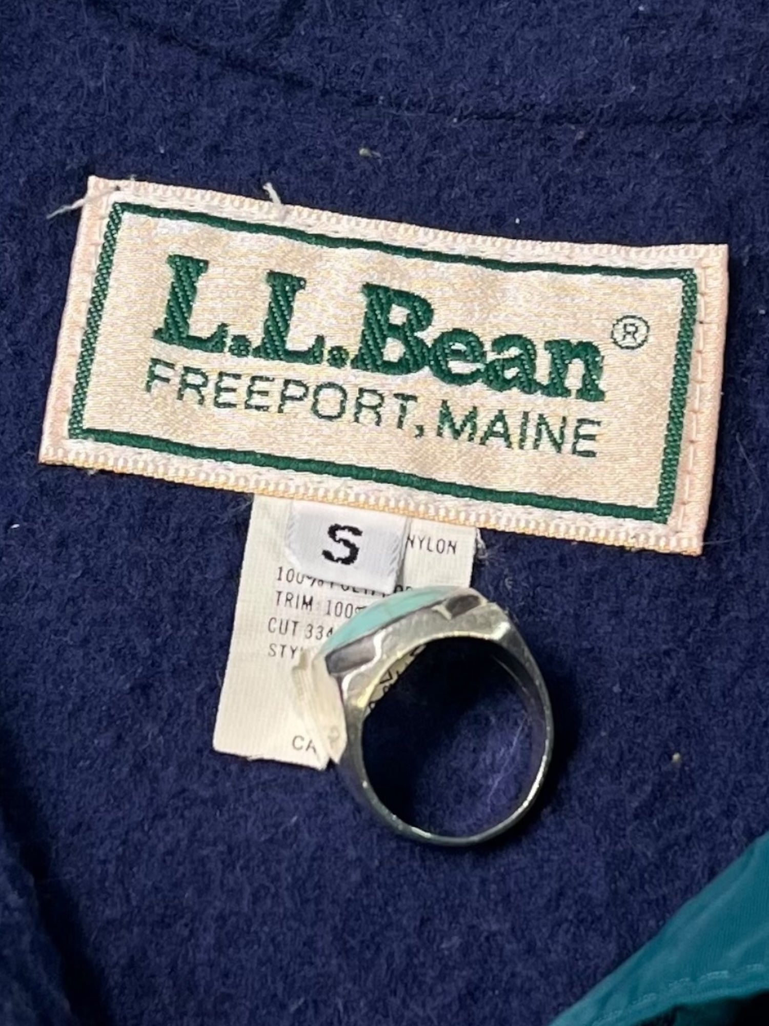 (S) Teal LL Bean Lined Windbreaker