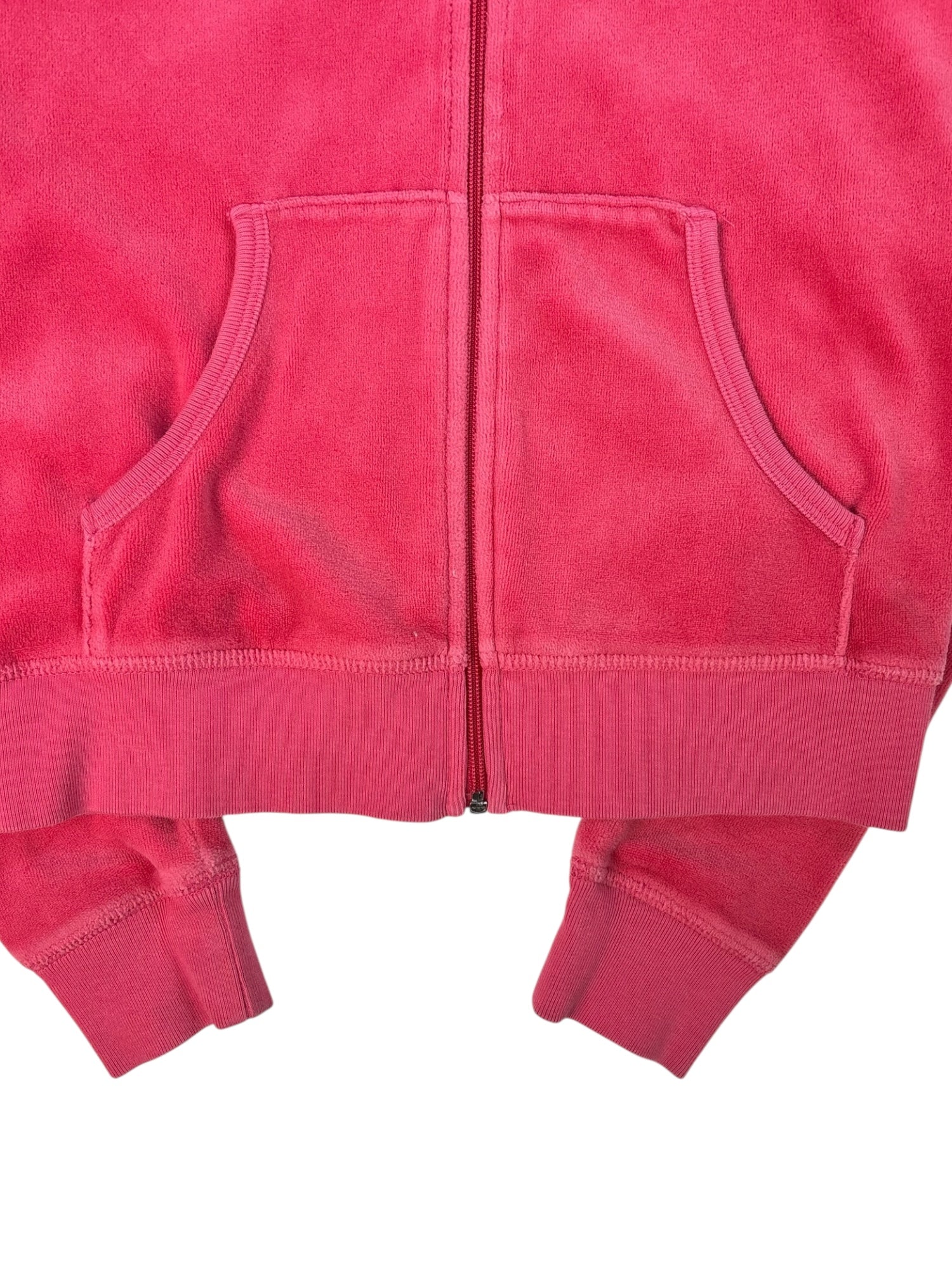 (S) Hot Pink Born Juicy Couture Velour Zip-up Hoodie