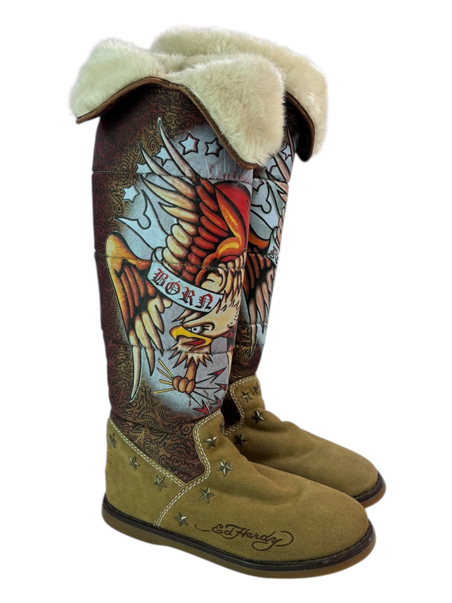 (7) Ed Hardy Boots
