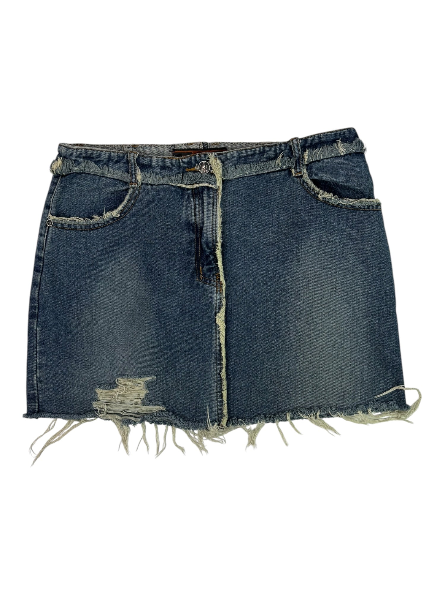 (XL) DKE Jeans Denim Mini Skirt