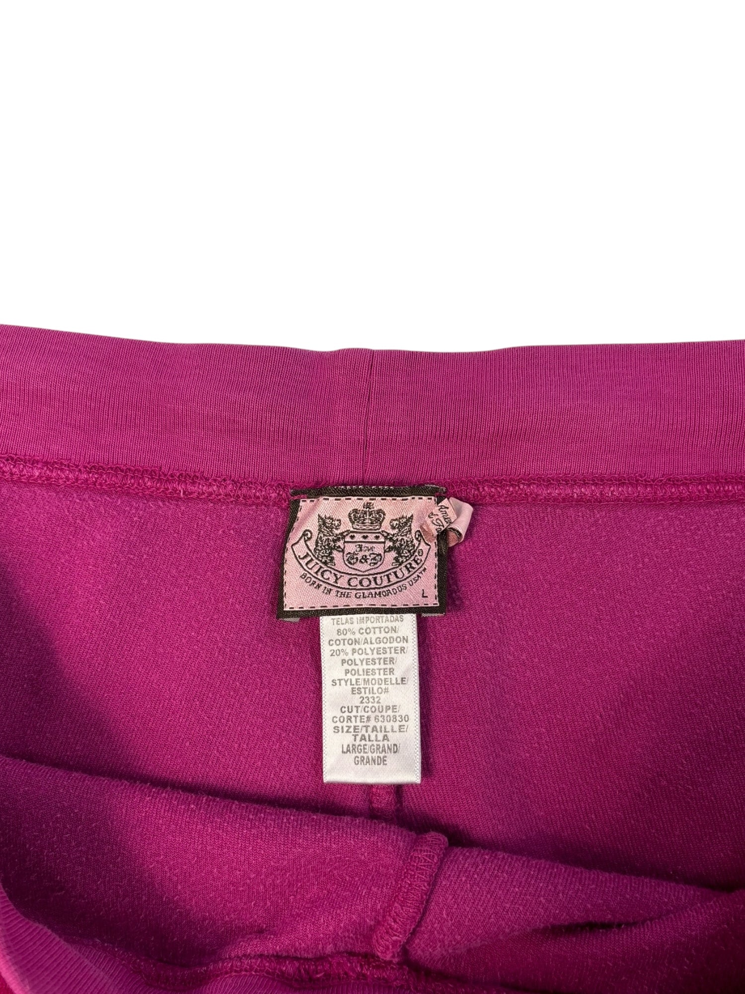 (L) Pink Juicy Couture Velour Pants