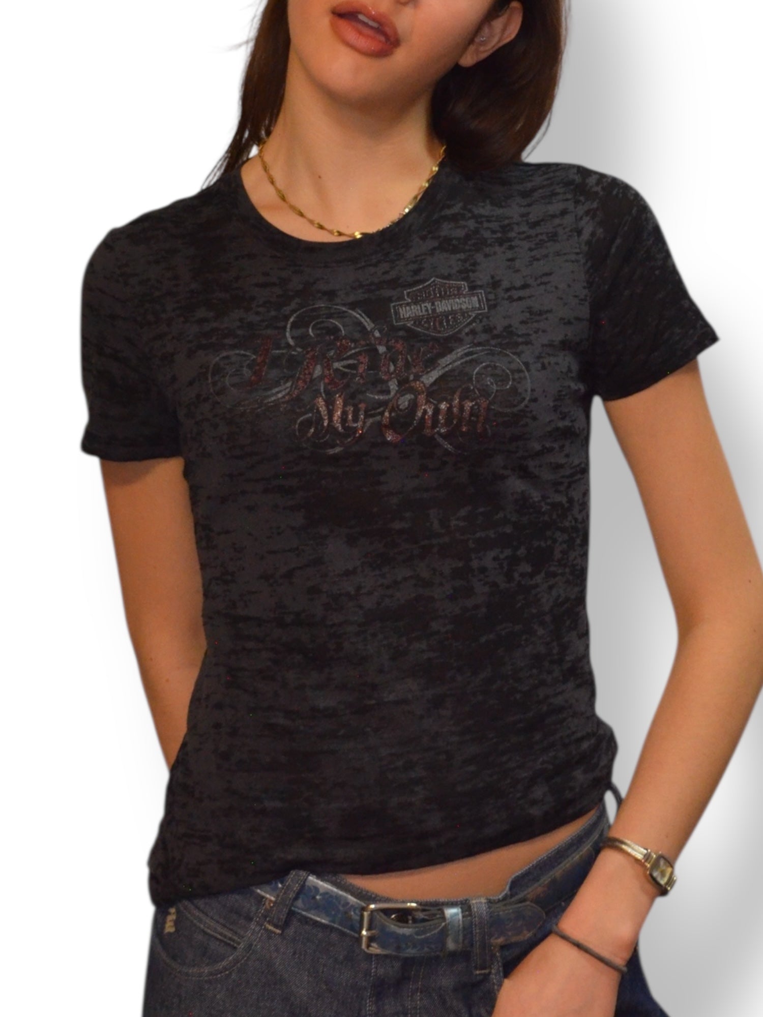 (S) Coos Bay Burnout Style Harley Davidson Tee