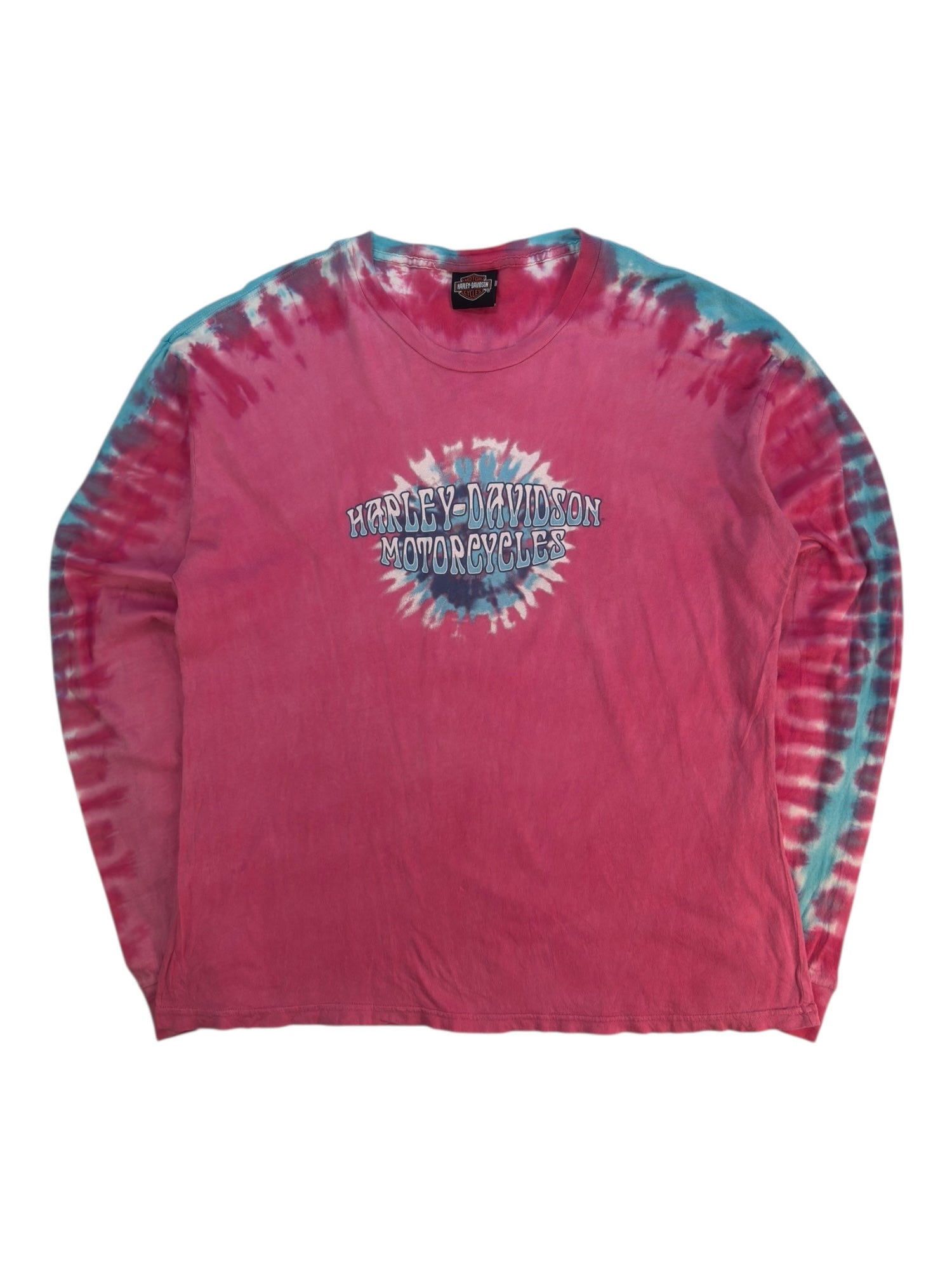 (XL) Tie-dye Harley Davidson Long Sleeve