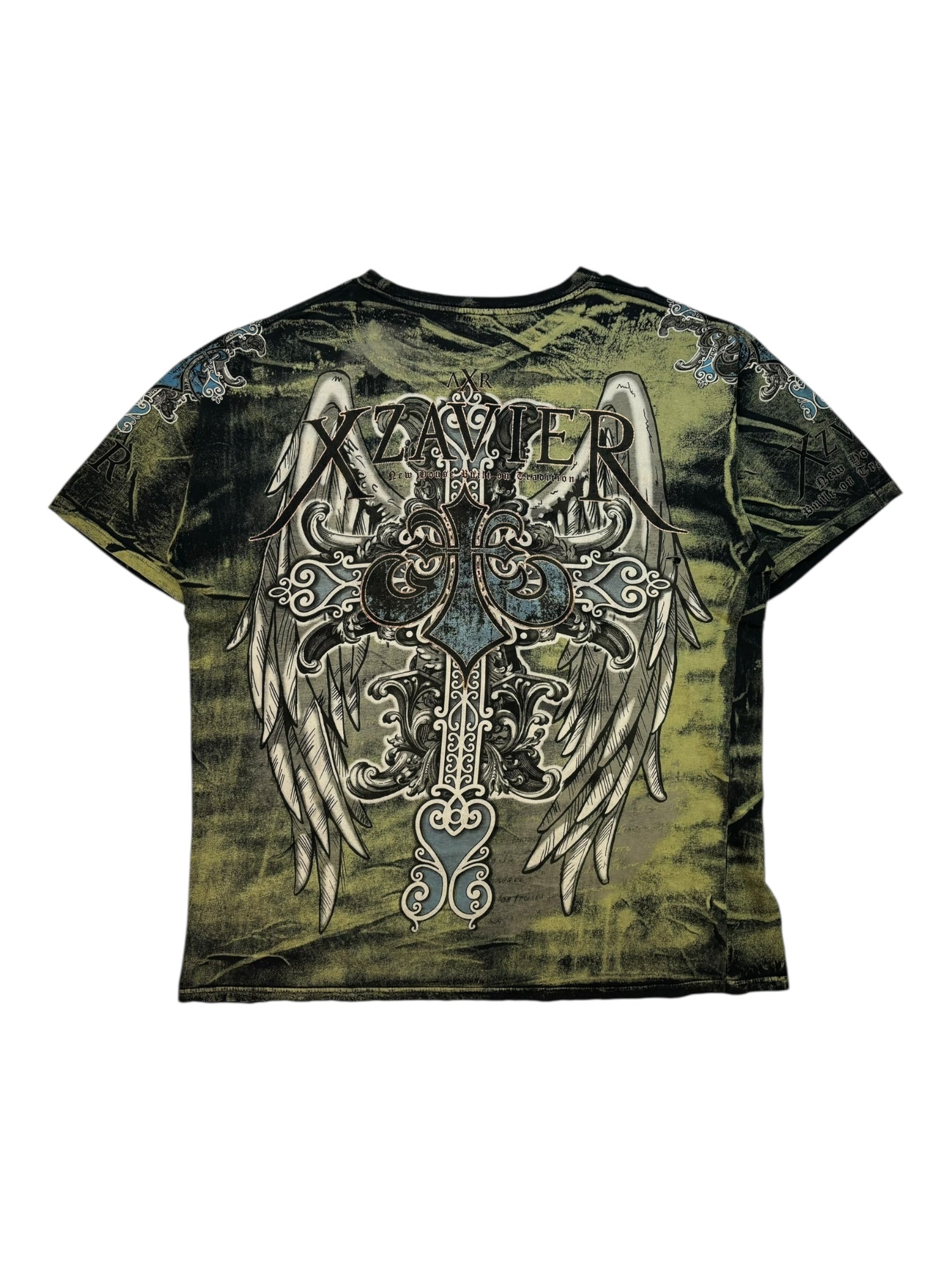 (XXL) Xzavier Green Burnout Graphic Tee