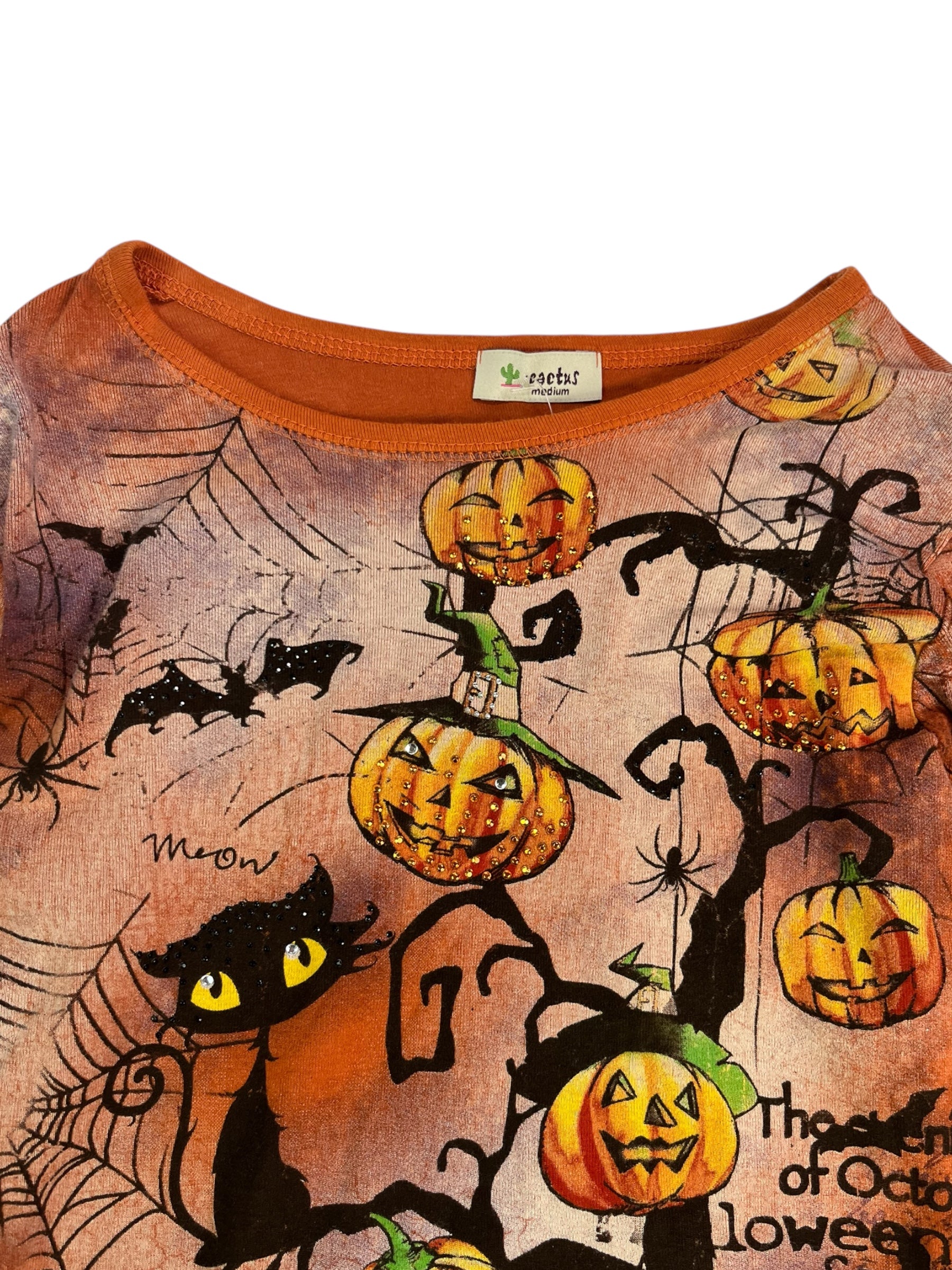 (M) Cactus Halloween 3/4 Sleeve Top