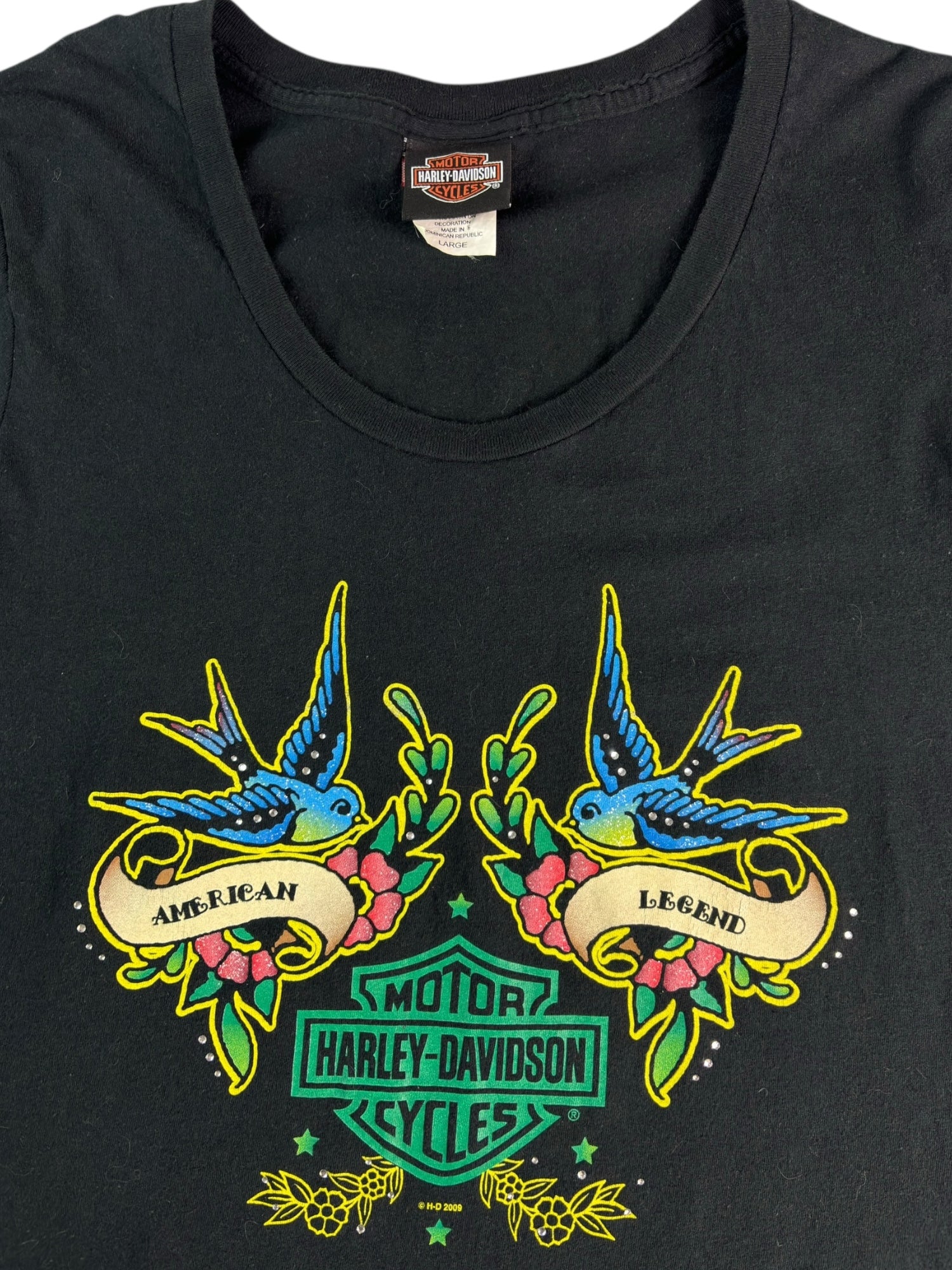 (L) Jamaica Harley Davidson Tee