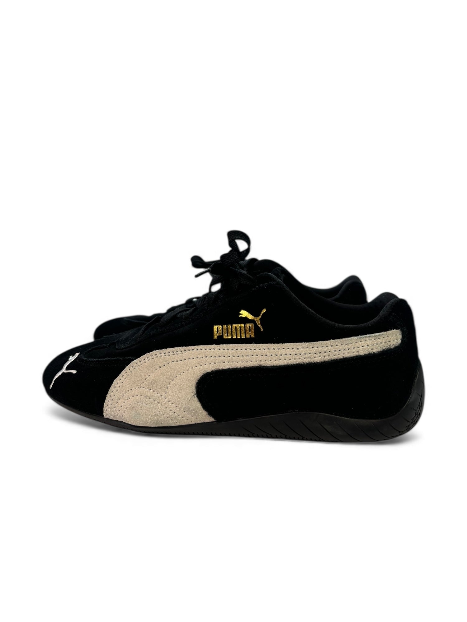 (8) Black PUMA Speedcat Sneakers