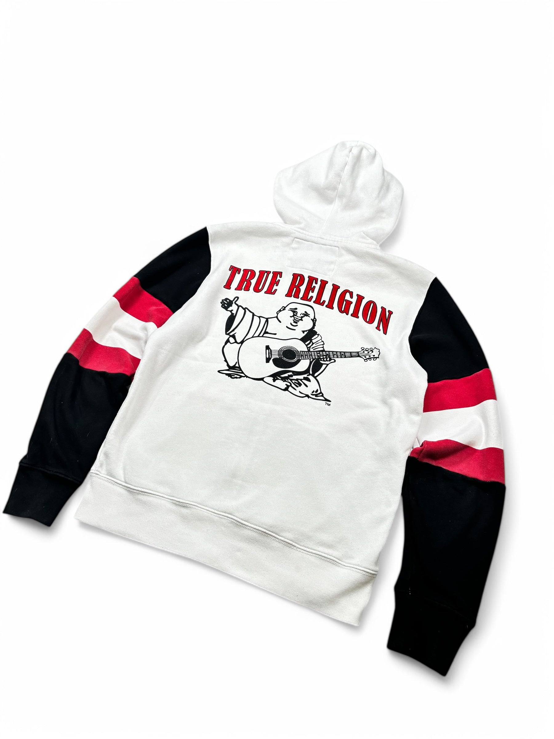 (S) True Religion Full Zip Hoodie White Small