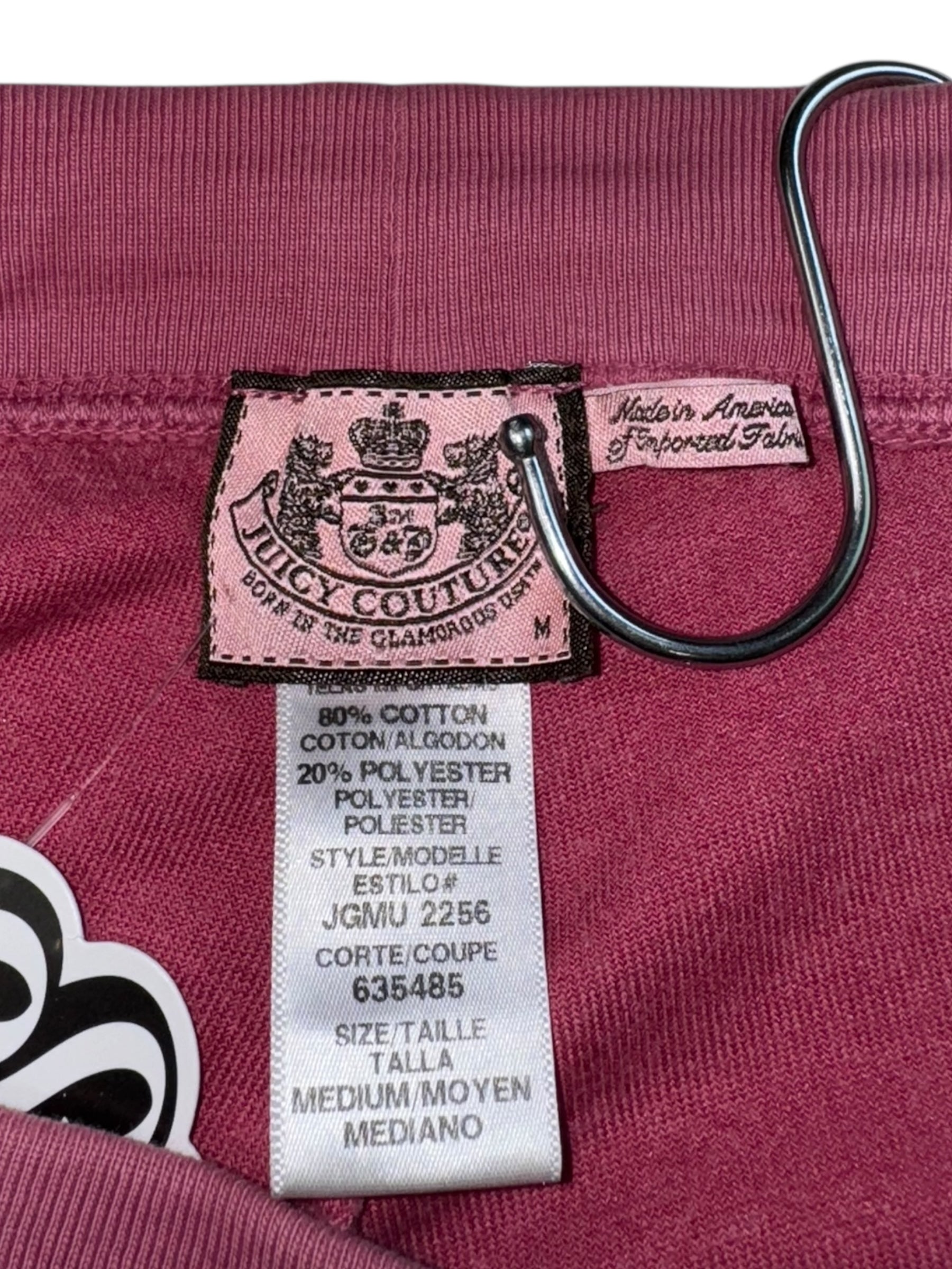 (M) Pink Bedazzled Juicy Couture Velour Pants