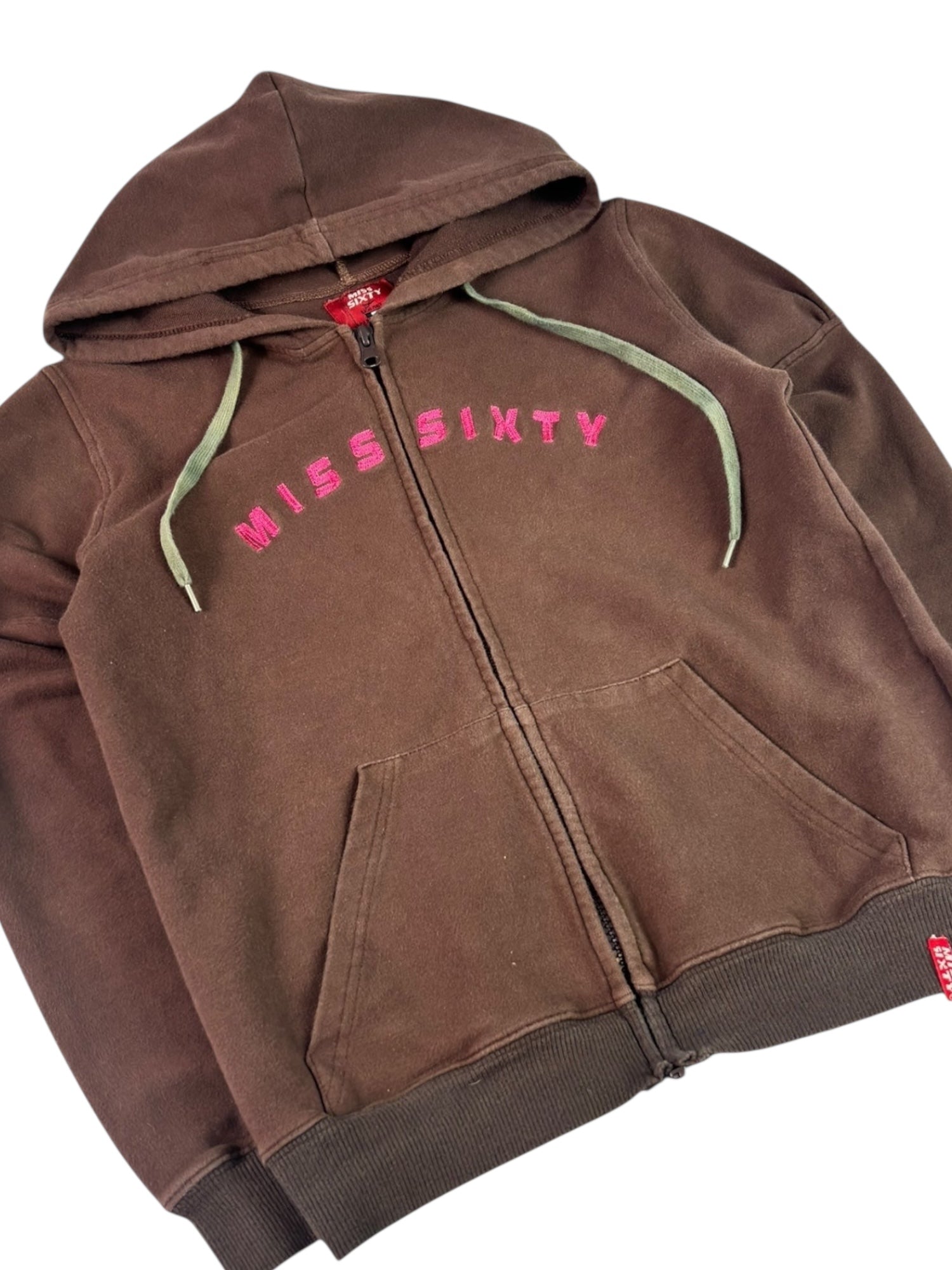 (S) Brown Miss Sixty Zip-up Hoodie