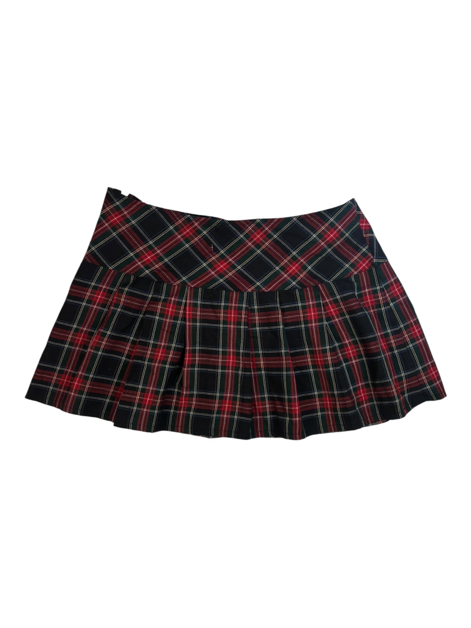 (M) le chateau Plaid Pleated Mini Skirt