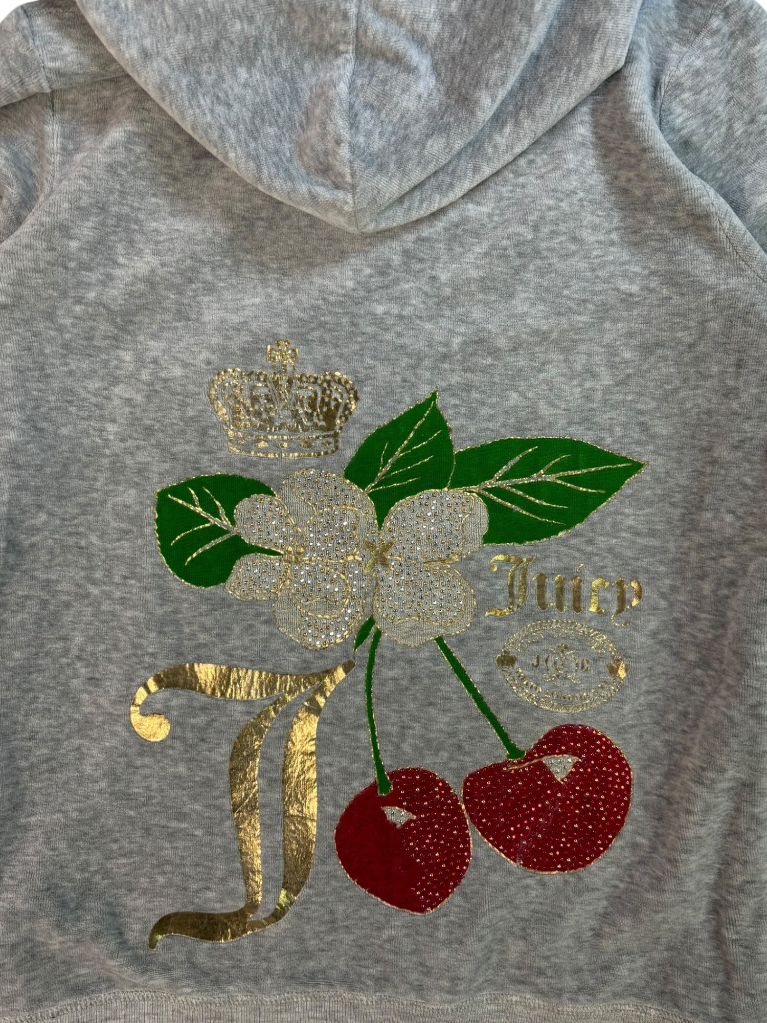 (XS/s) Grey Cherry Juicy Couture Zip-up