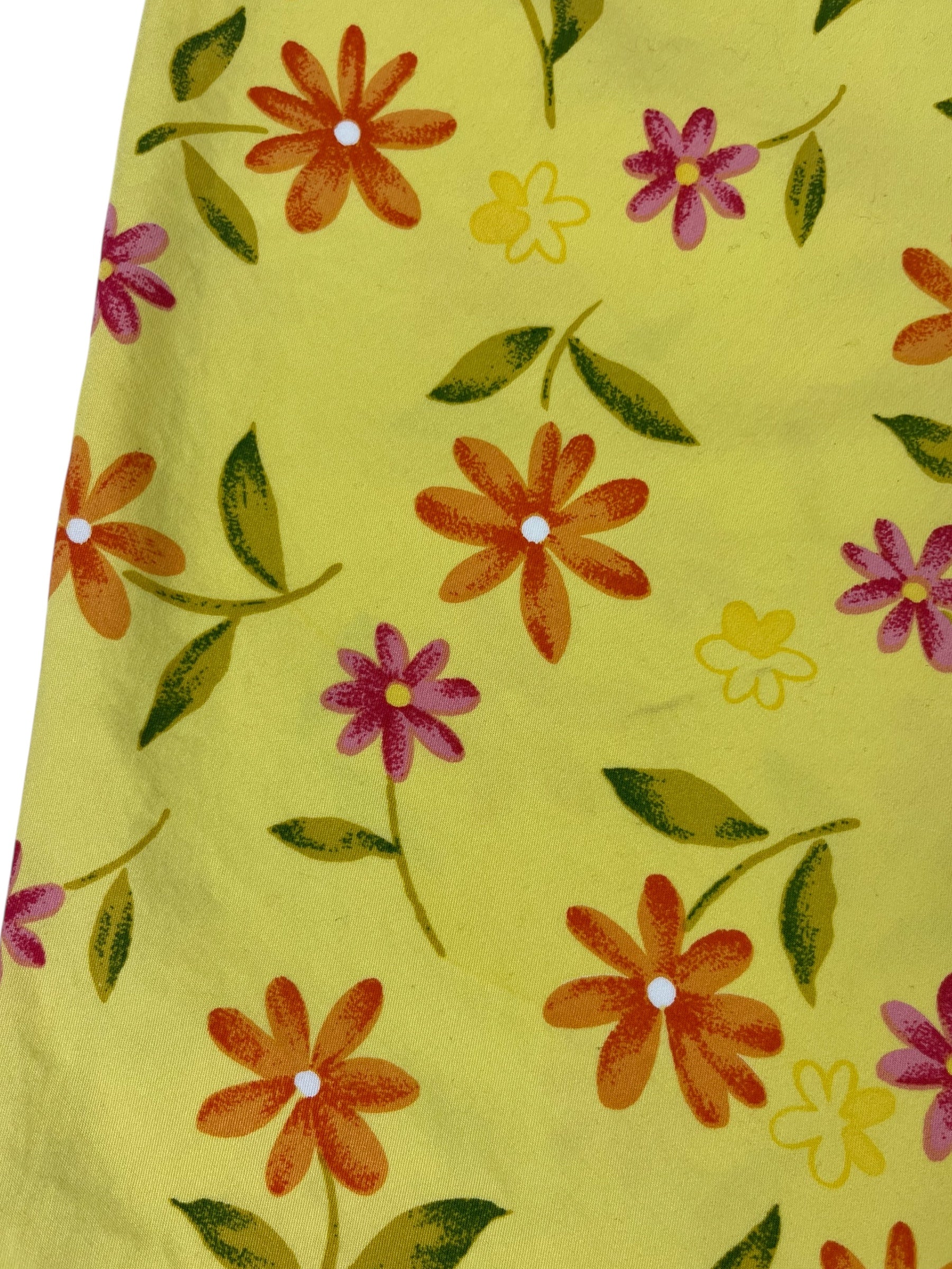 (28) Vintage Yellow Floral Skirt