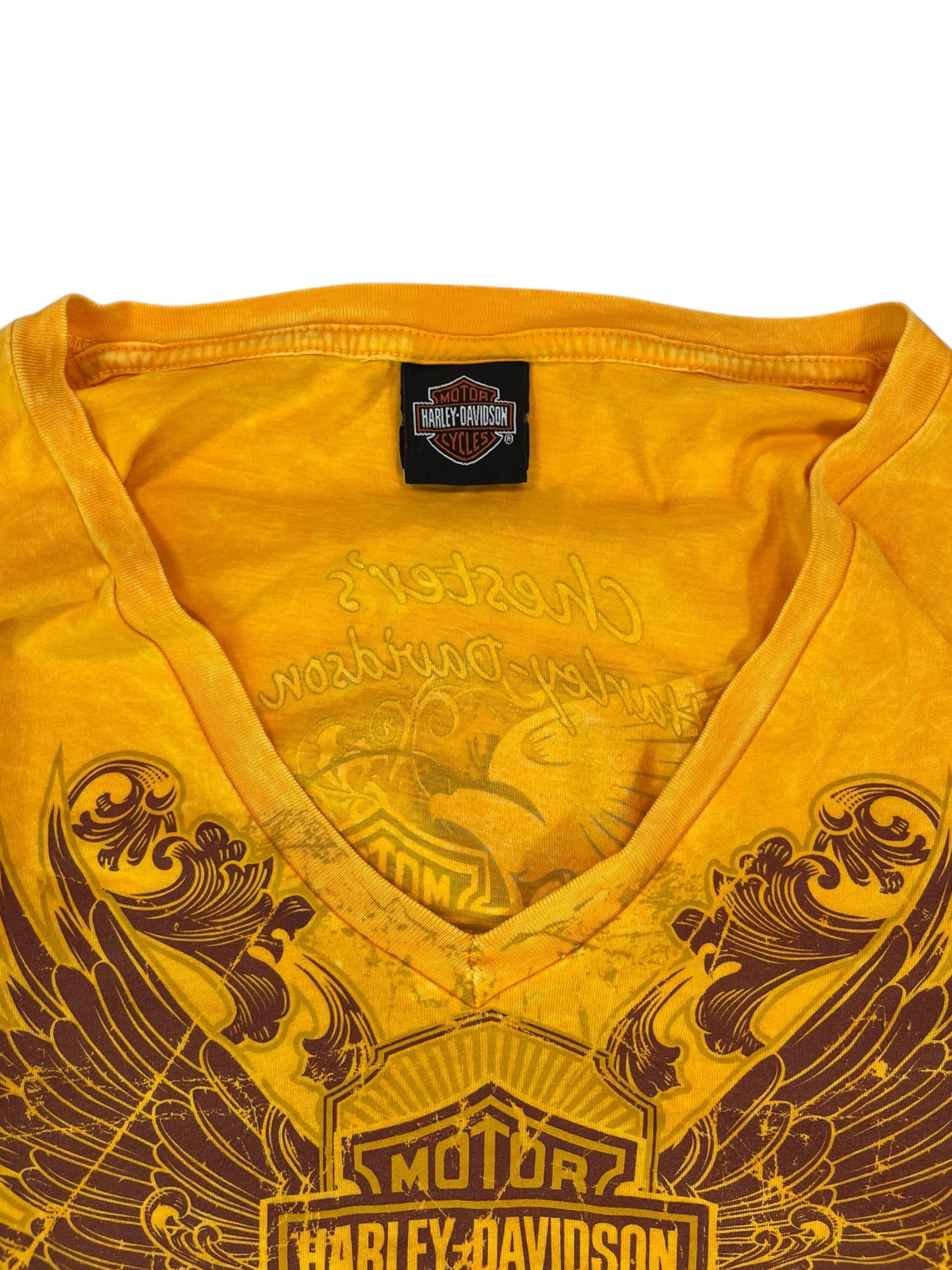 (M) Harley Davidson Yellow Long Sleeve