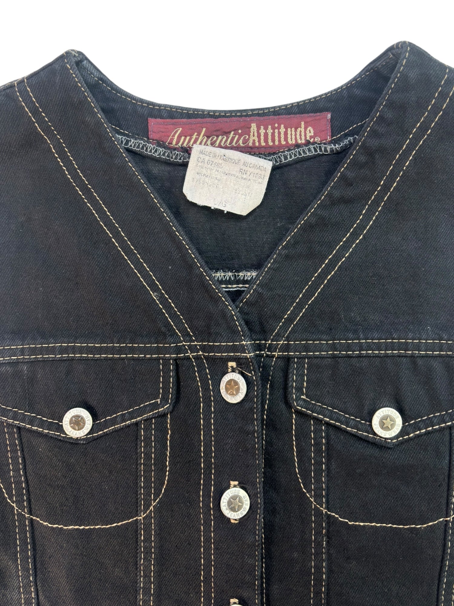 (S) Authentic Attitude Denim Vest