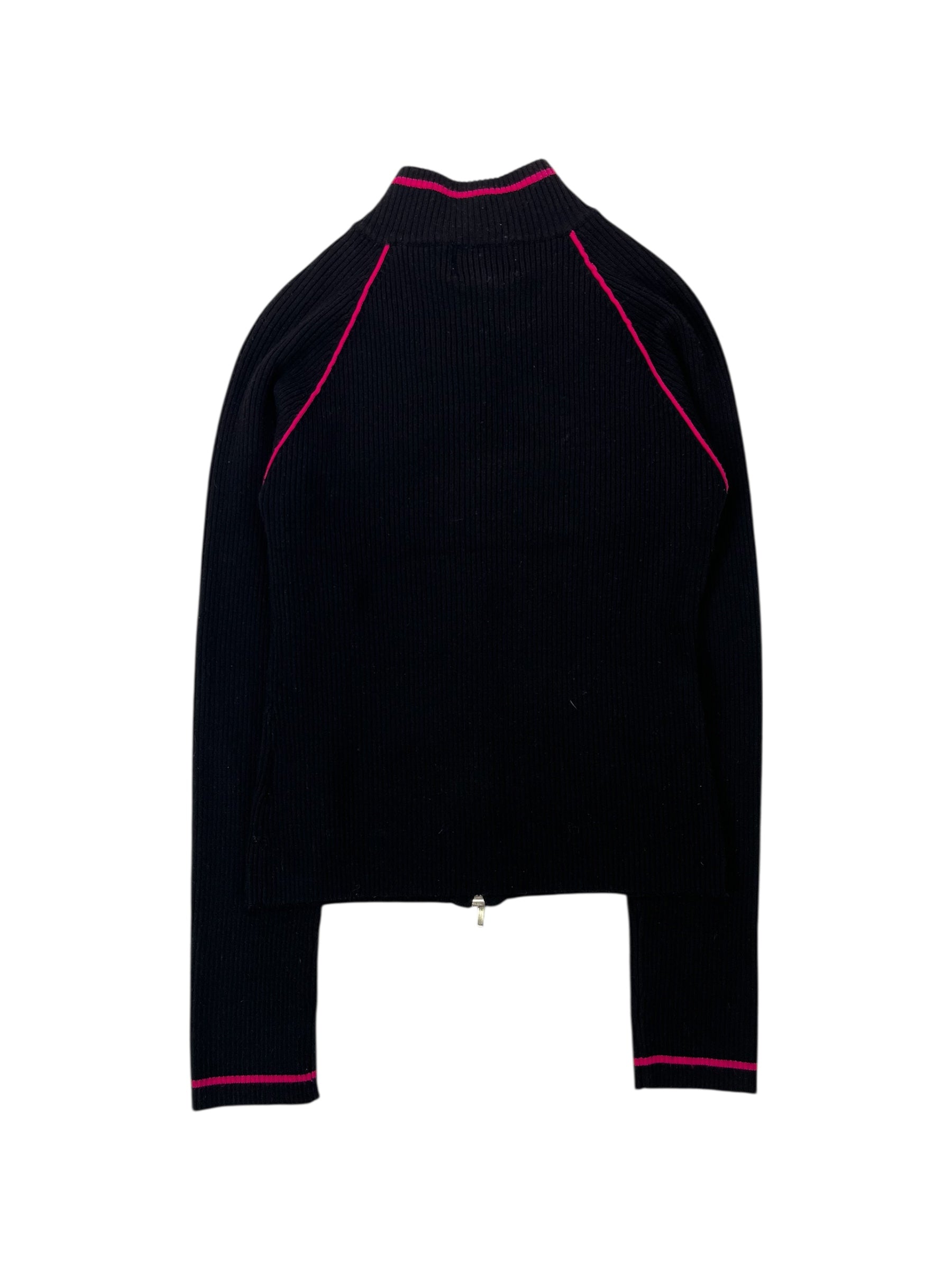 (S) Smart Girl Zip Up Black Sweater