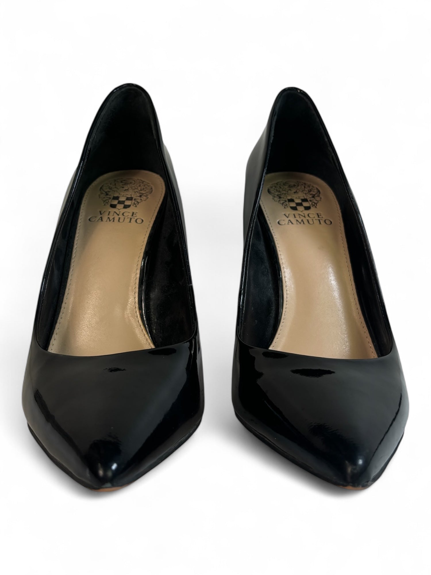 (8) Vince Camuto Pointed Toe Black Pumps