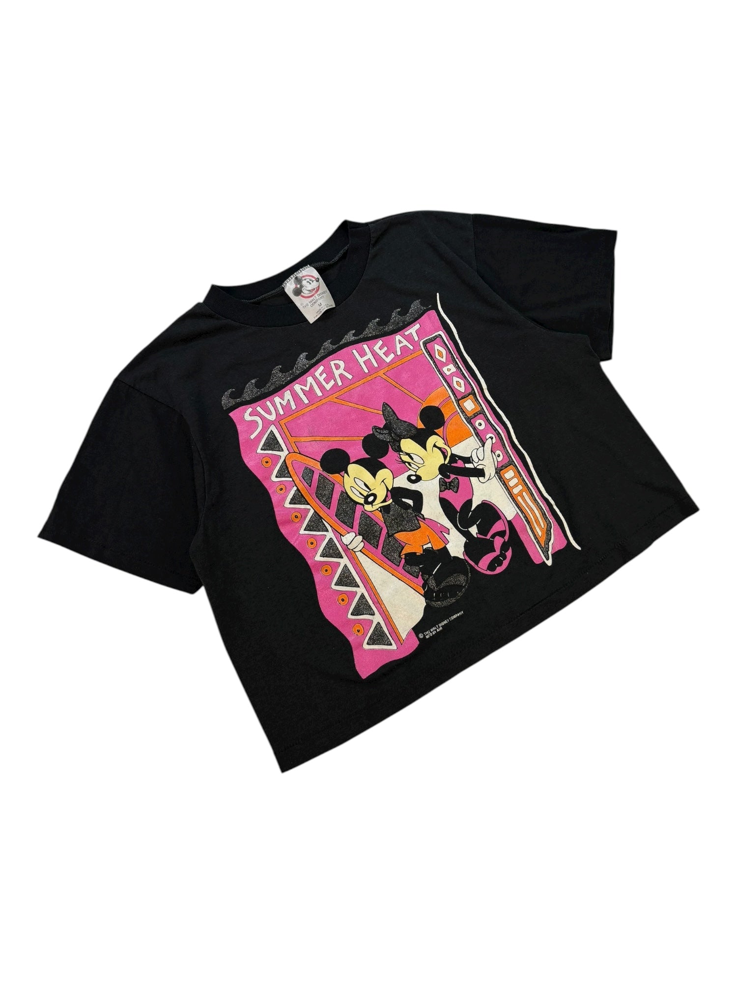 (M) Cropped 90's Mickey & Minnie Tee