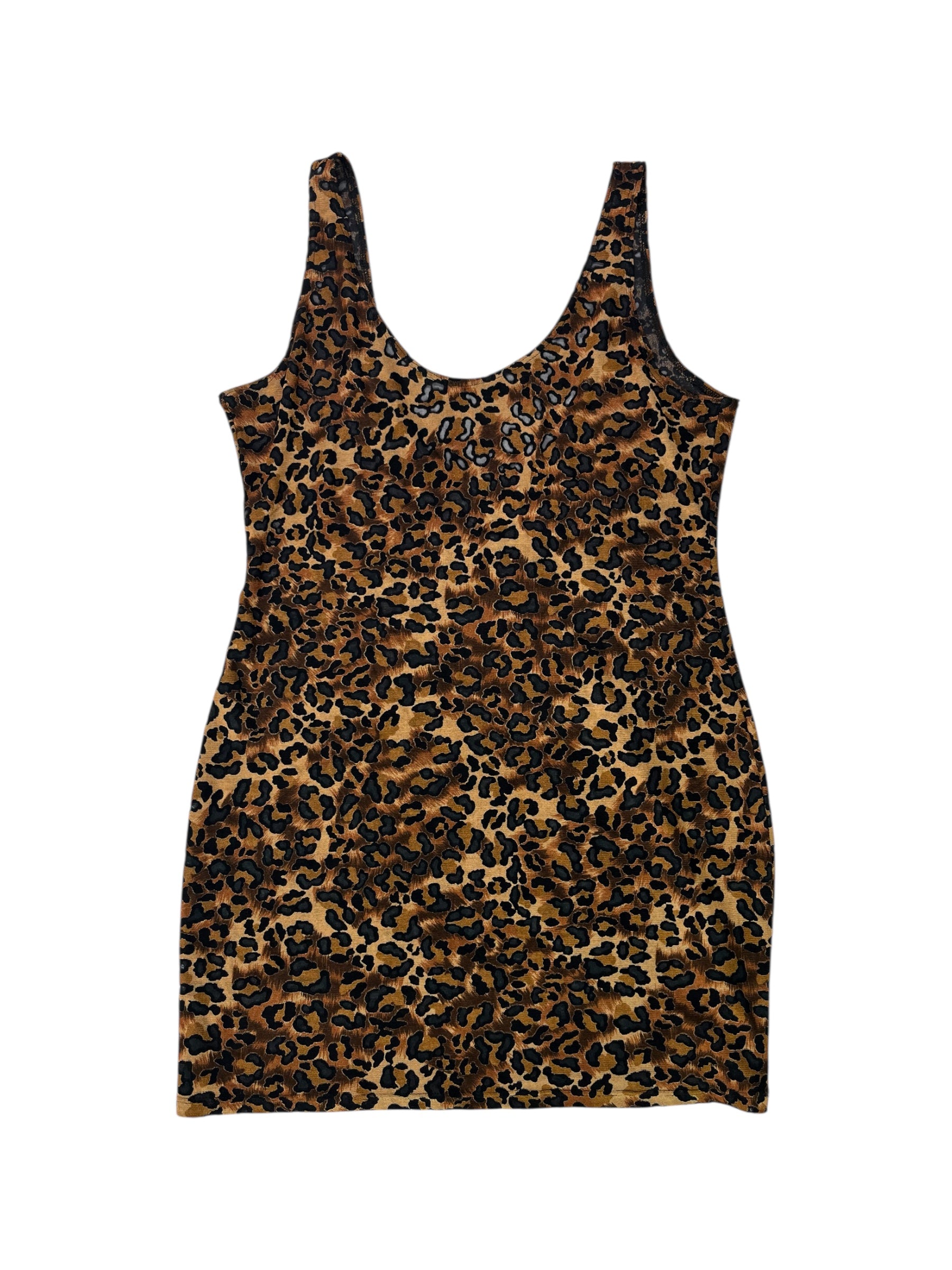 (M) Romantic Dreams Cheetah Sheer Dress