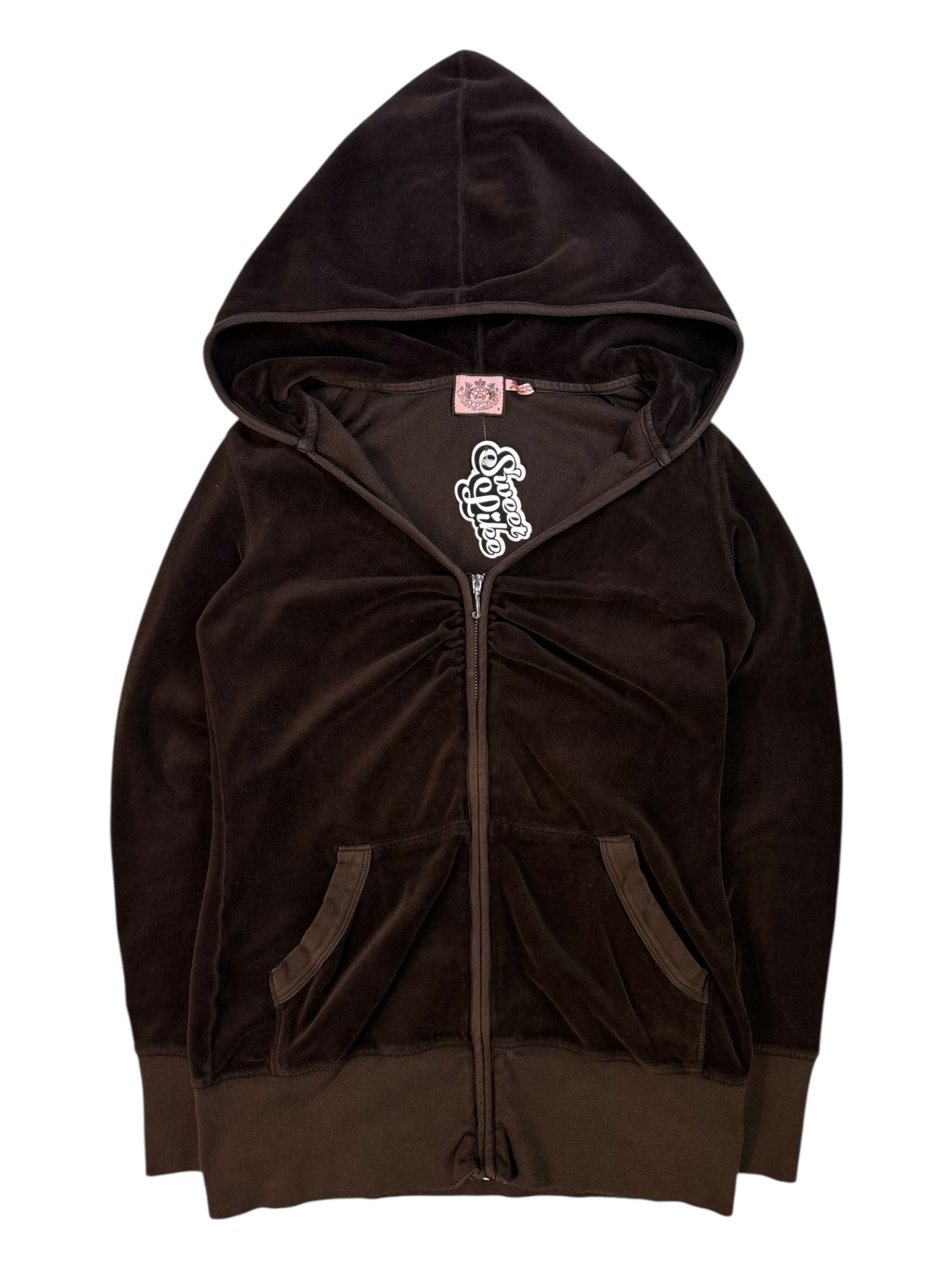 (M) Brown Juicy Couture Velour Zip Up Hoodie