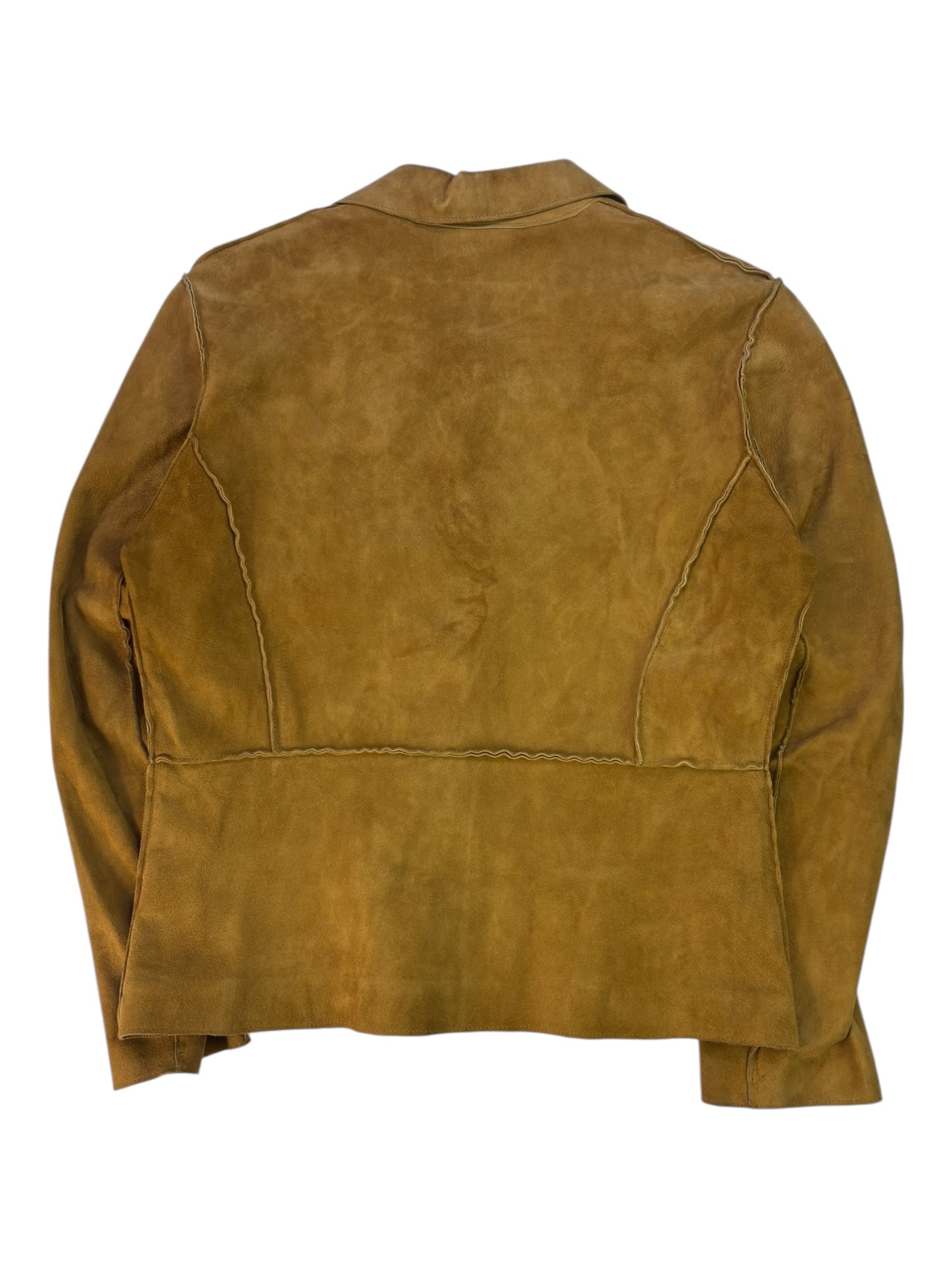 (L) Jim & Pam Mustard Yellow Leather Jacket