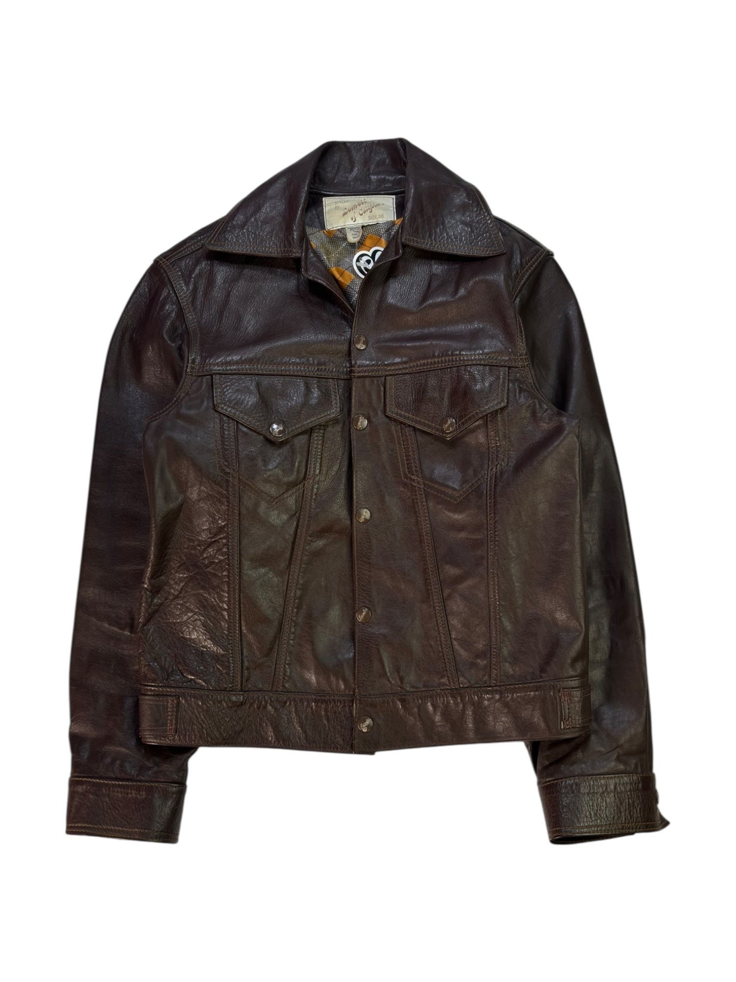 (M) Vintage Brown Leather Jacket