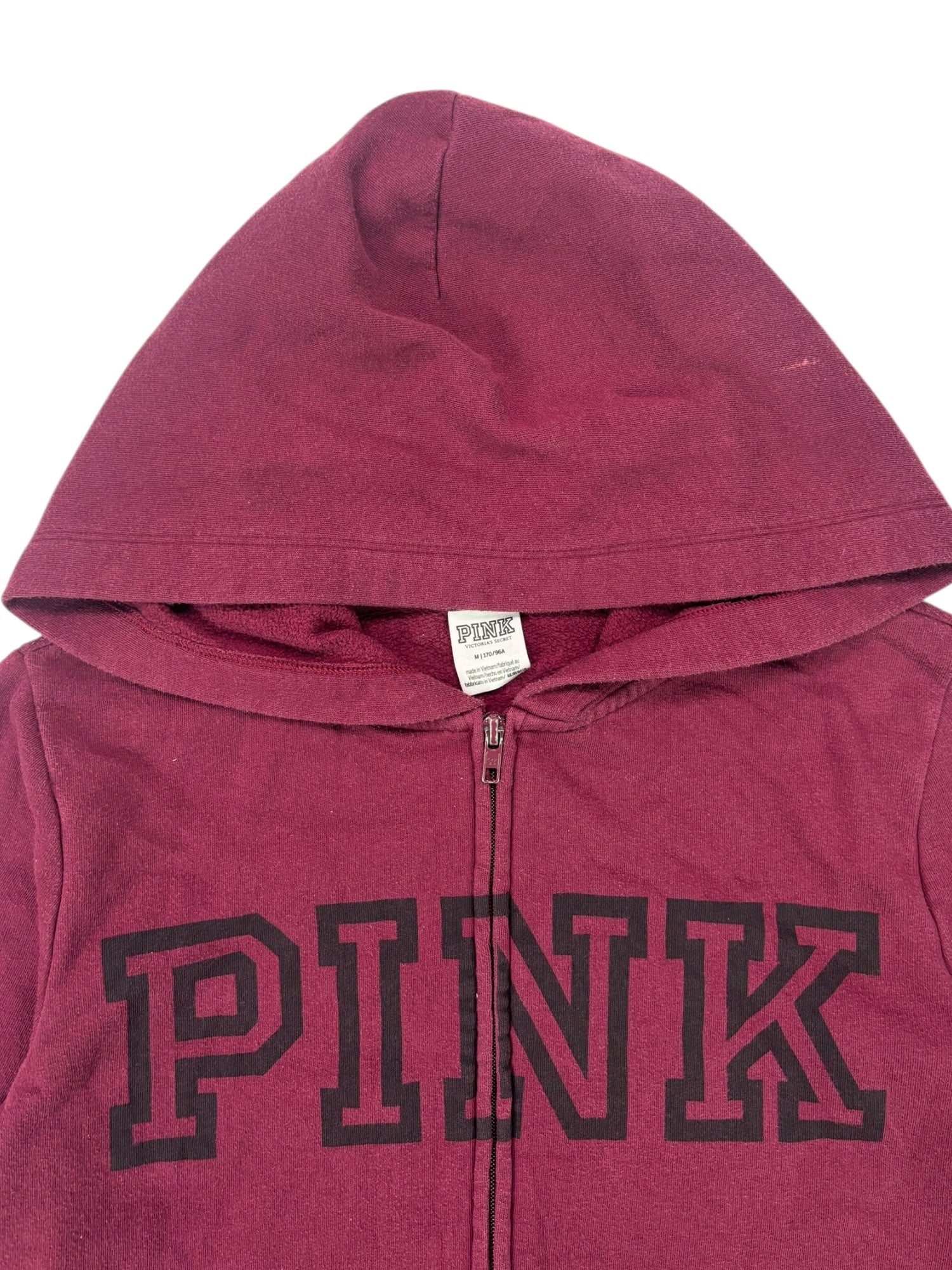 (M) VS Pink Maroon Zip Up Hoodie