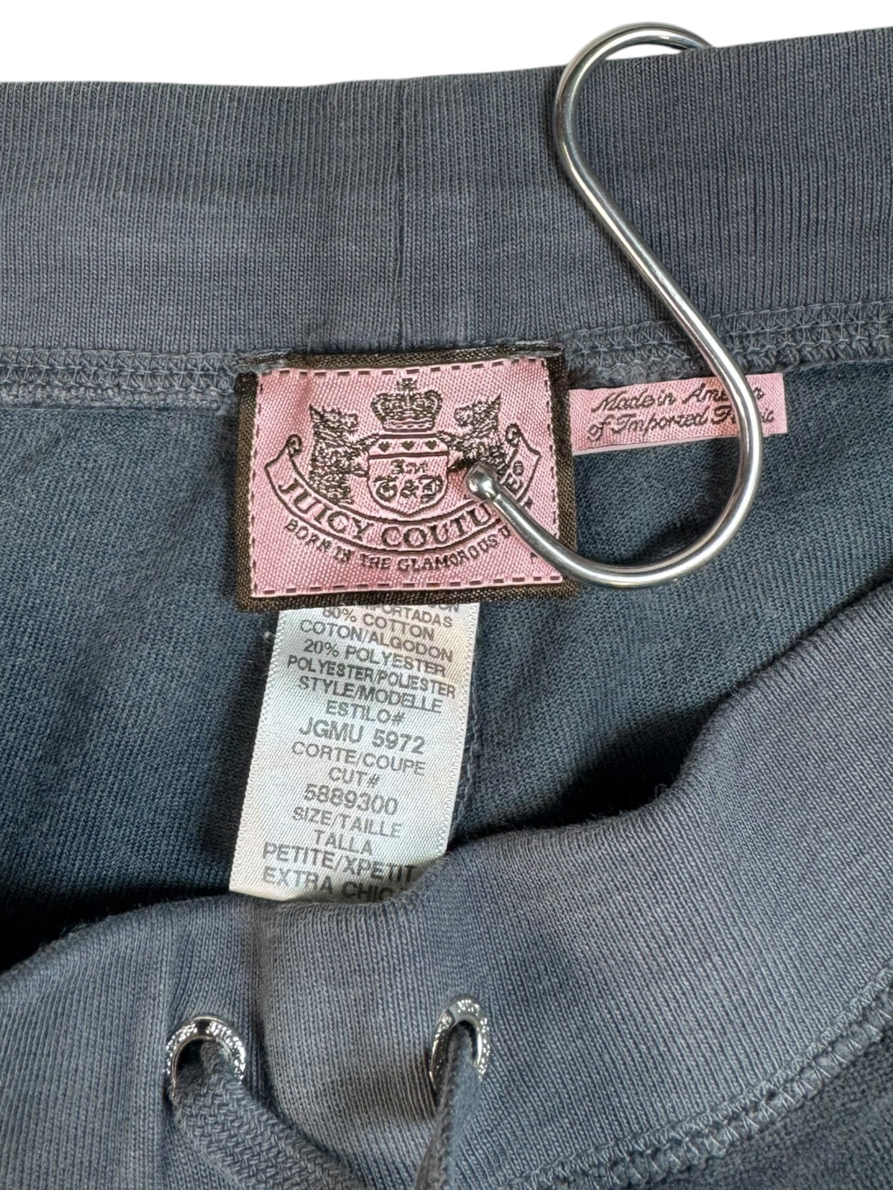 (XS) Grey Printed Juicy Couture Velour Pants