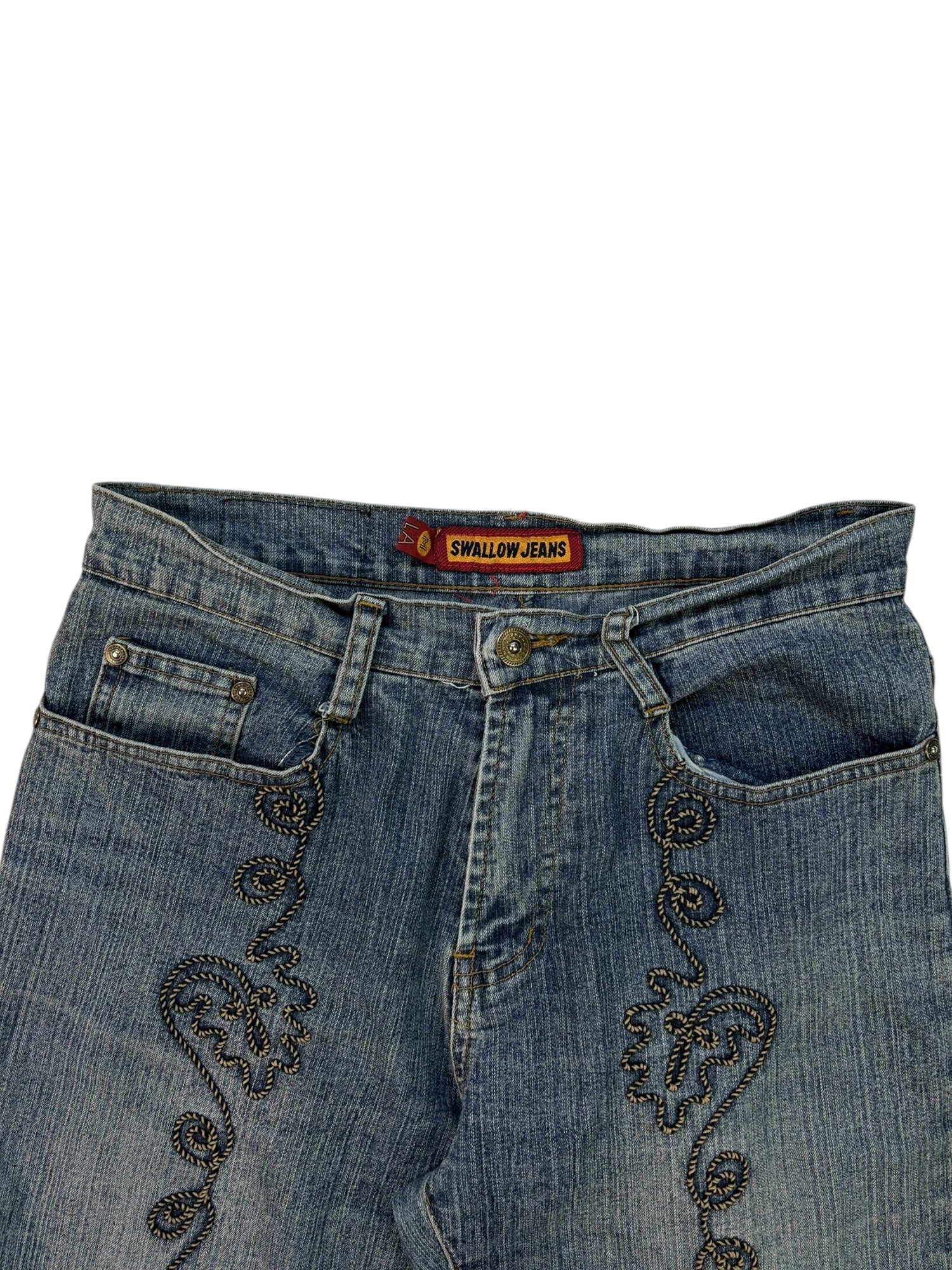 (28) Swallow Jeans Embroidered Detail
