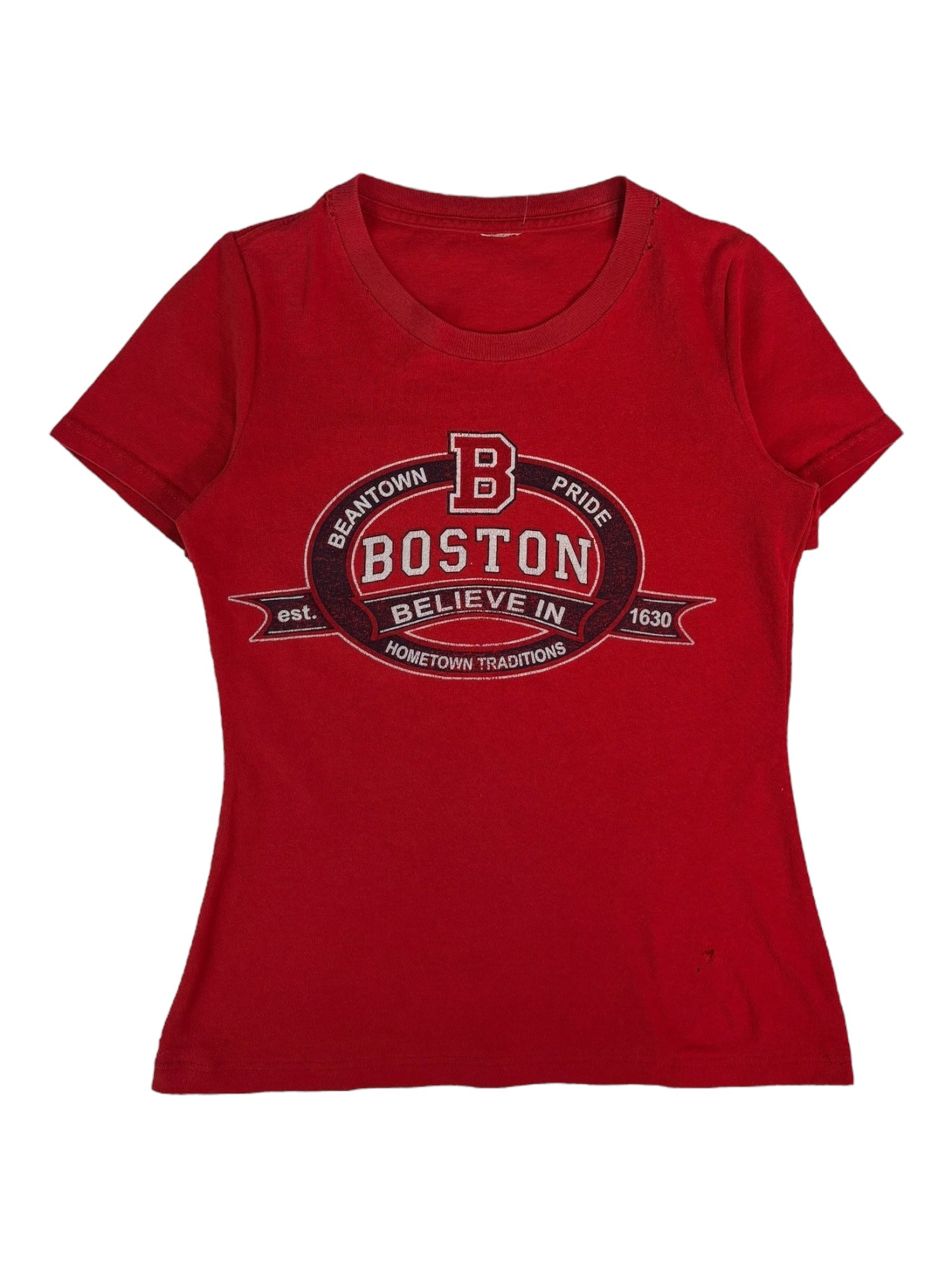 (S) Red Boston Beantown Pride Baby Tee
